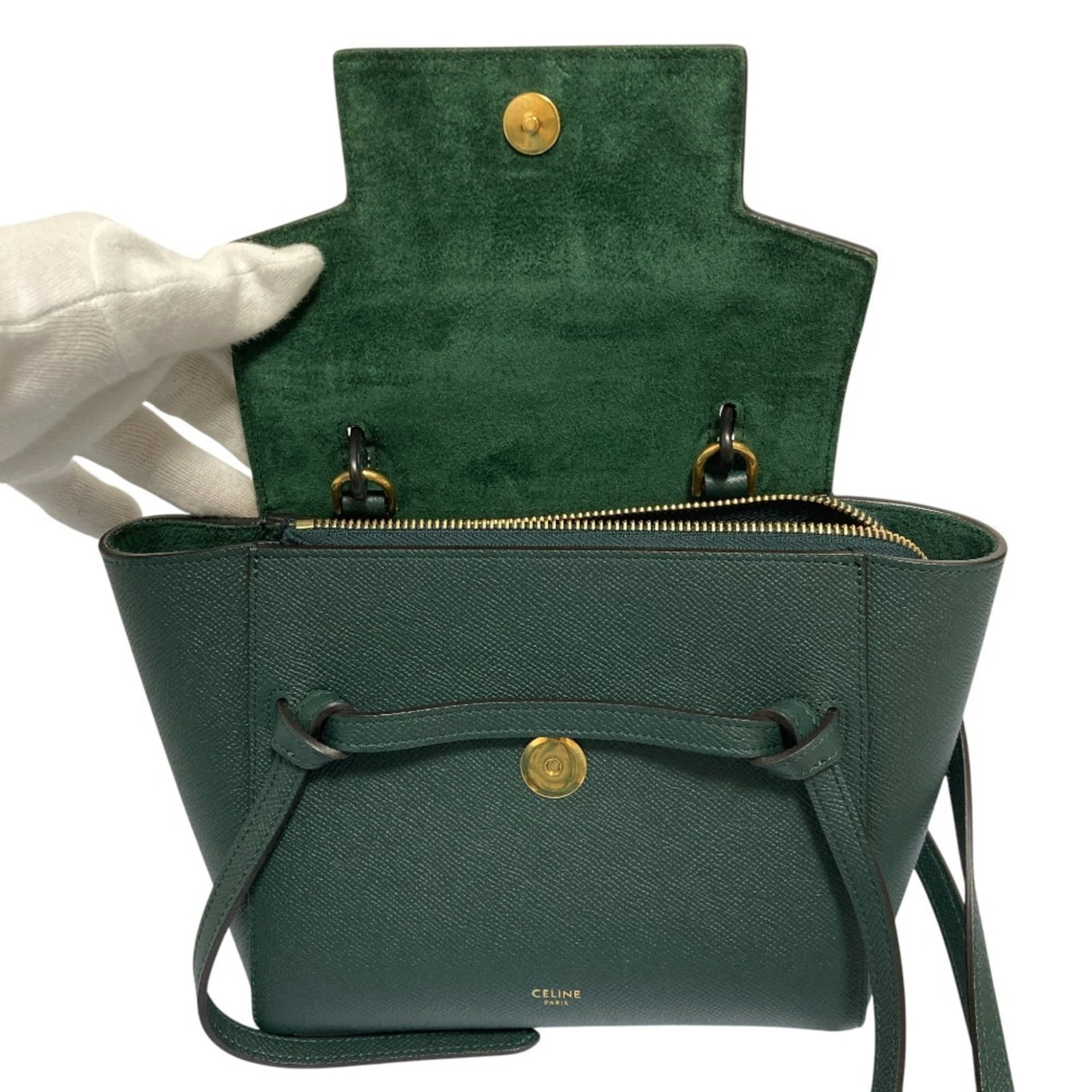 Celine Suede Handbag Shoulder - 8