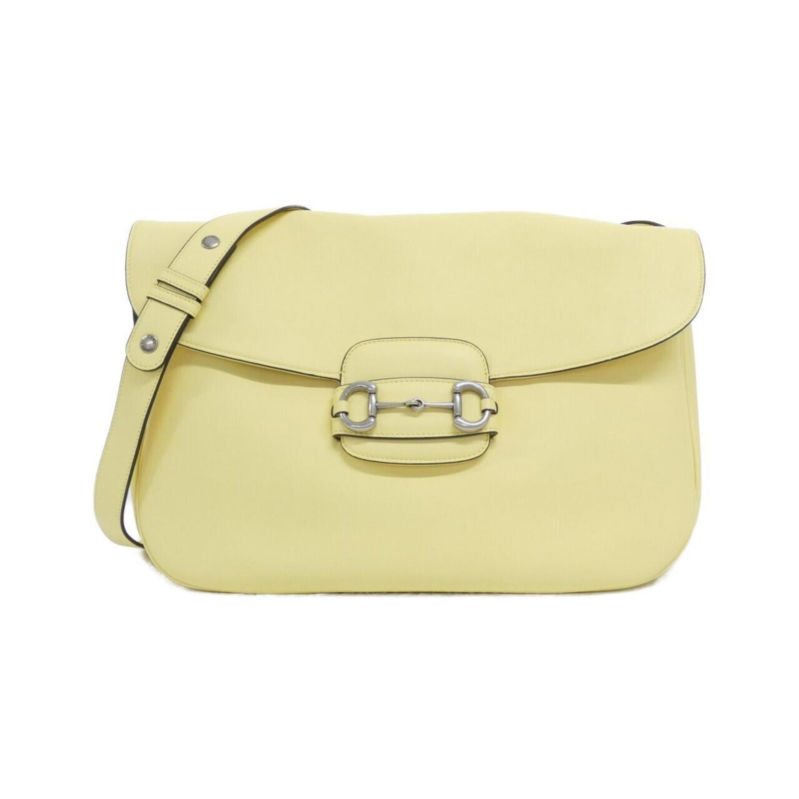 Shoulder Bag Leather: Shoulder Bag Leather Yellow Leather Shoulder Bag with Silver Hardware. This Gucci MPN 850515 AAFJG shoulder bag features a vibrant yellow leather exterior, complemented by silver hardware accents.