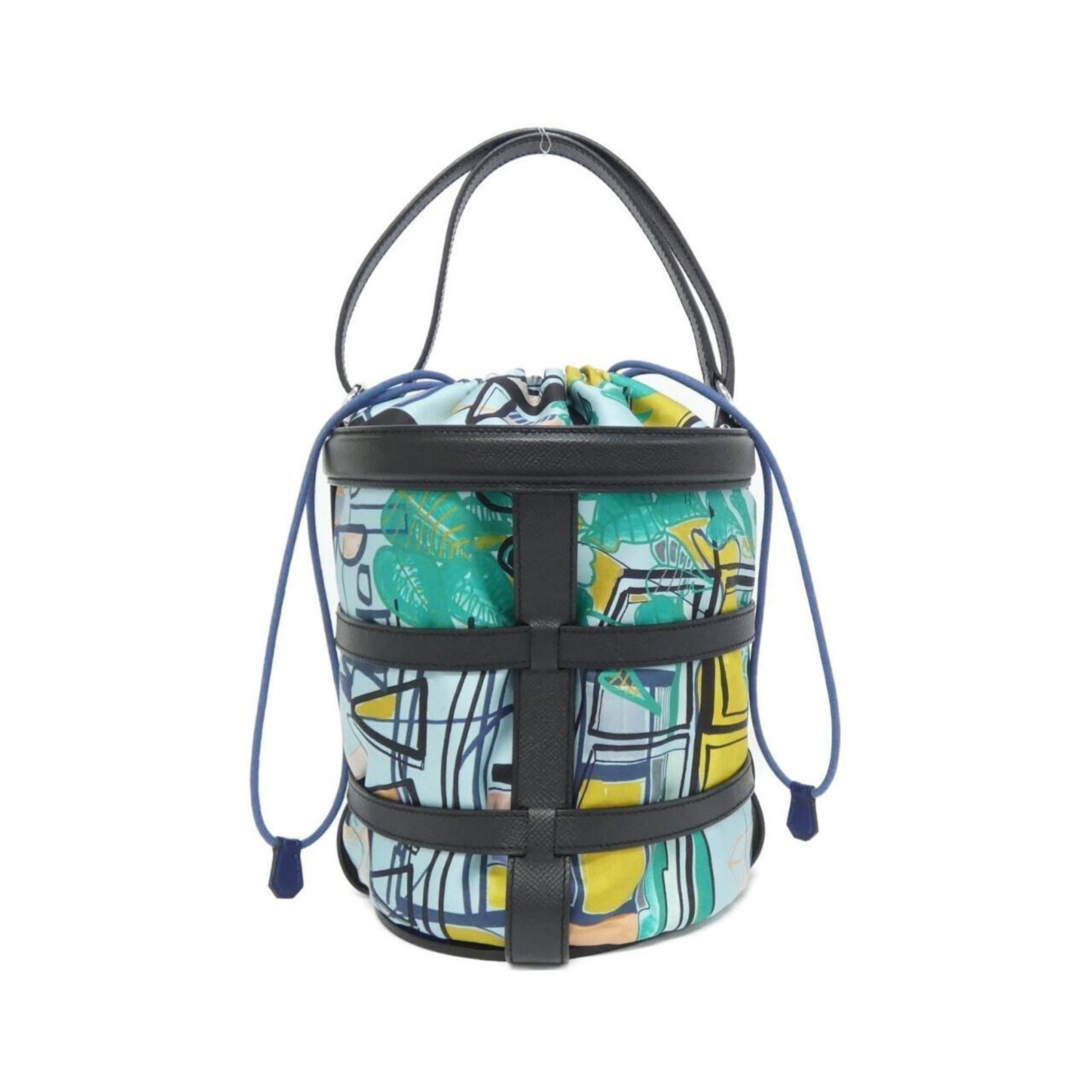 Silk Epsom Leather Hermes Bag Shoulder: Silk Epsom Leather Hermes Bag Shoulder Epsom leather and silk come together in this striking shoulder bag from Hermes, available in black, blue atoll, and multi-color options. The bag's unique combina