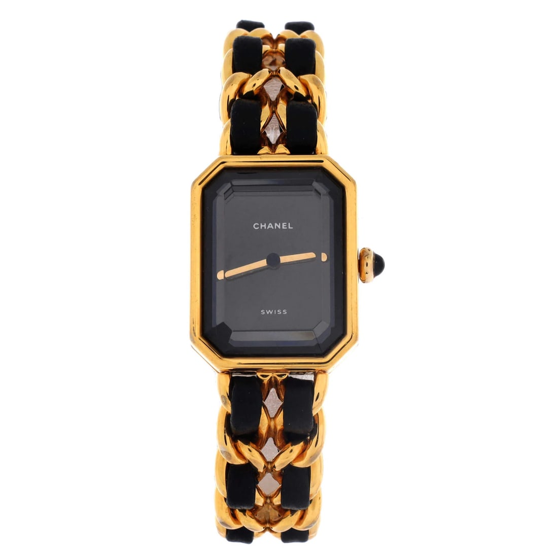 Rock Quartz Watch Plated Metal Leather Chanel 20: Rock Quartz Watch Plated Metal Leather Chanel 20 Pvd stainless steel and leather case, 20mm case size, 7mm watch height, and 13mm band width, this Rock Quartz Watch features a multi-color band and