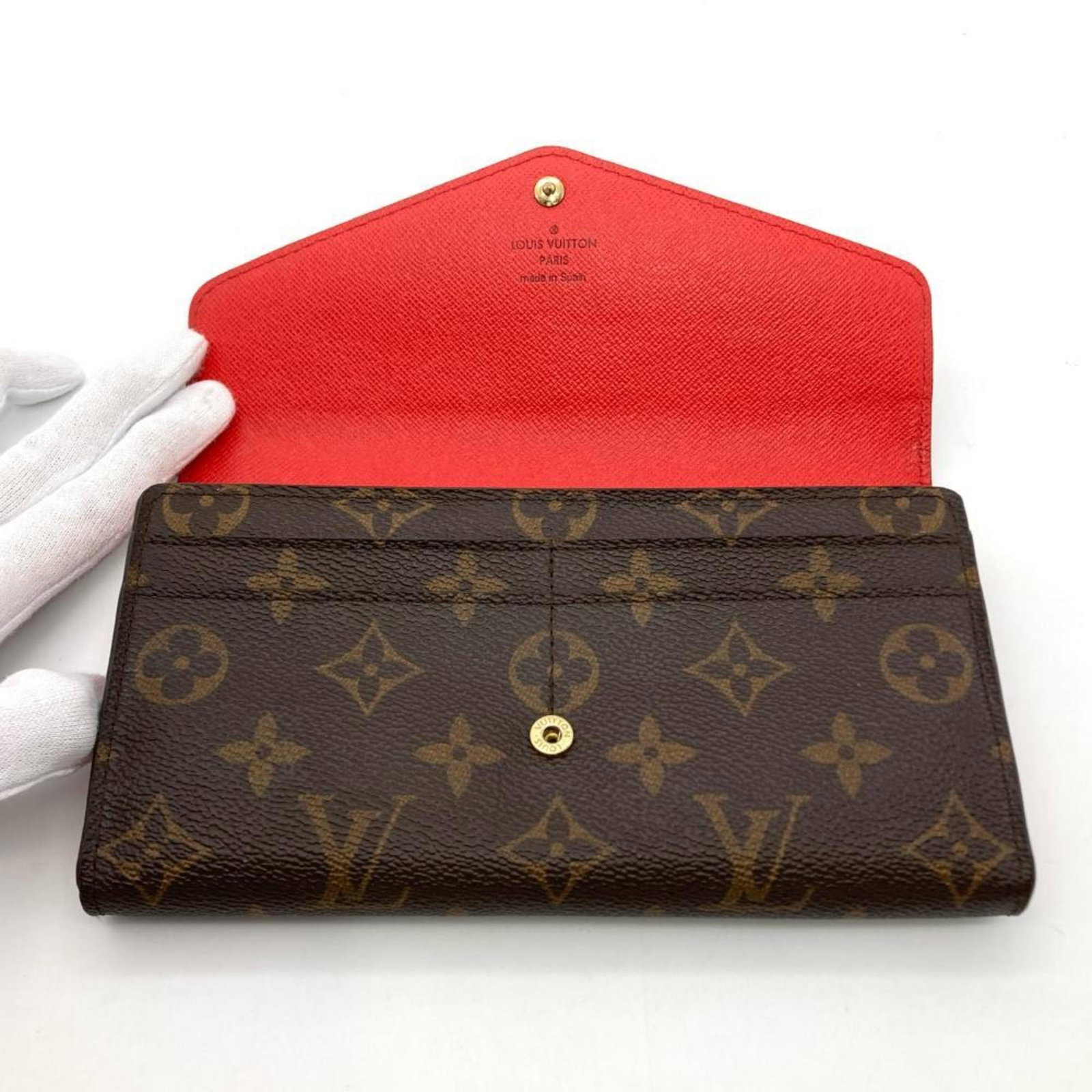 Long Wallet Louis Vuitton Canvas Monogram Tri - 6