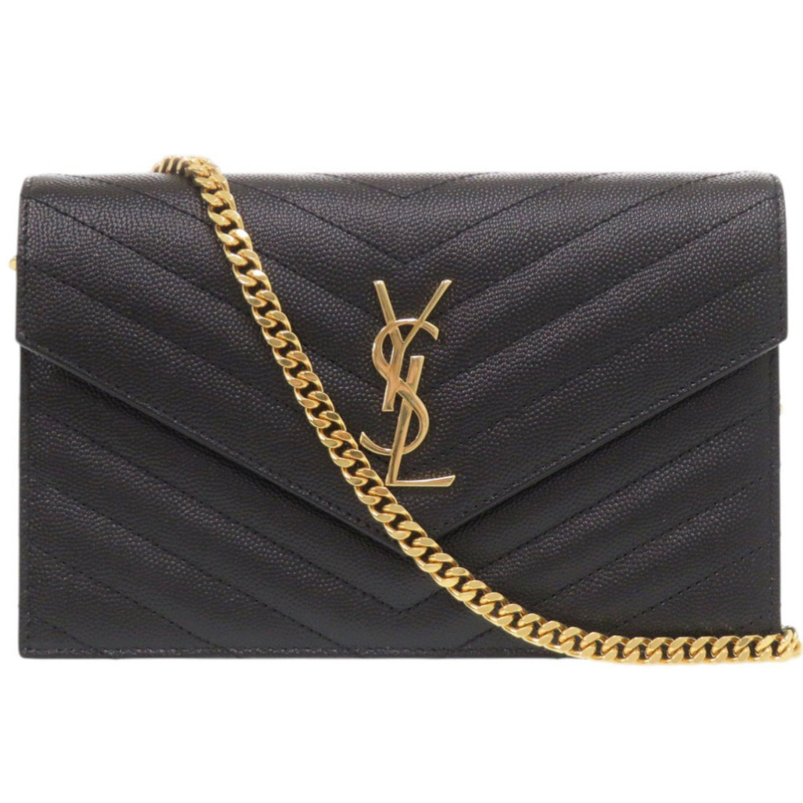 Saint Laurent Yves Leather Shoulder Bag: Saint Laurent Yves Leather Shoulder Bag Black leather shoulder bag from Yves Saint Laurent, measuring 12.5cm x 19cm x 4cm, featuring a sleek and sophisticated design. The bag's classic style and