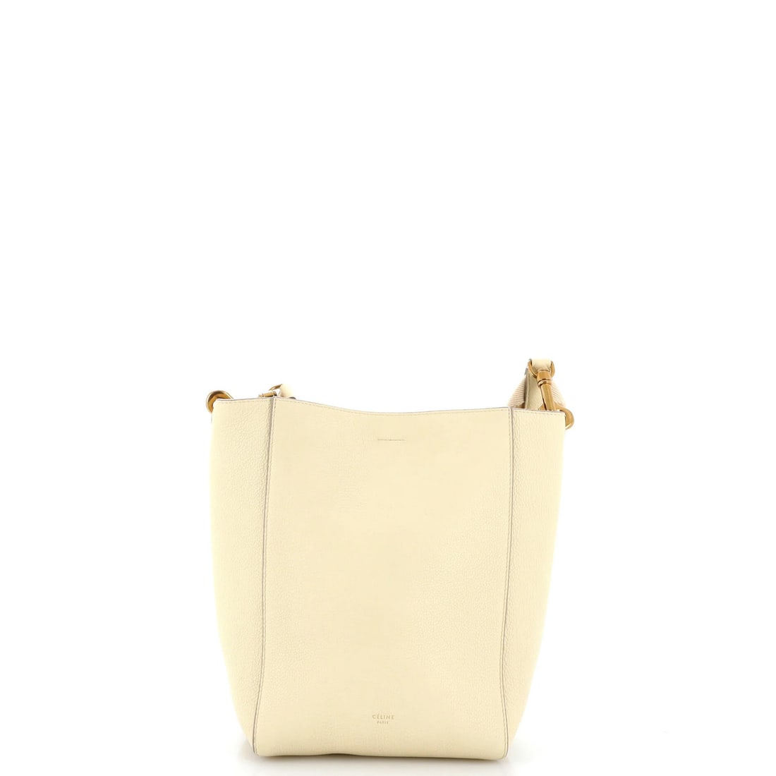Goatskin Small Celine Sangle Seau Bag: Goatskin Small Celine Sangle Seau Bag The Celine Sangle Seau Bag is a stylish and functional small leather bag made from high-quality goatskin. Its bright yellow exterior and matching suede interior a