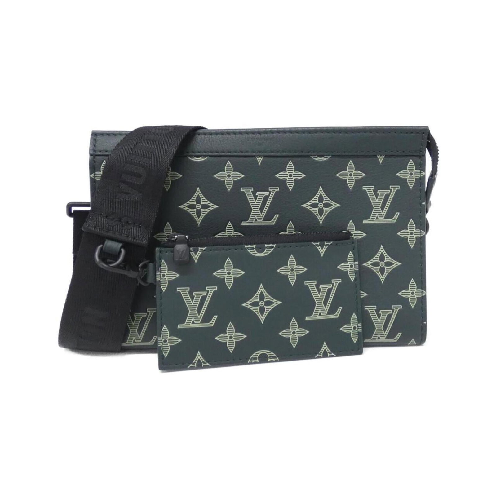 Shoulder Bag Leather Pouch Louis Vuitton: Shoulder Bag Leather Pouch Louis Vuitton The Louis Vuitton MPN M27148 Shoulder Bag Leather Pouch is a stylish accessory made from high-quality calf leather, featuring a distinctive green color and
