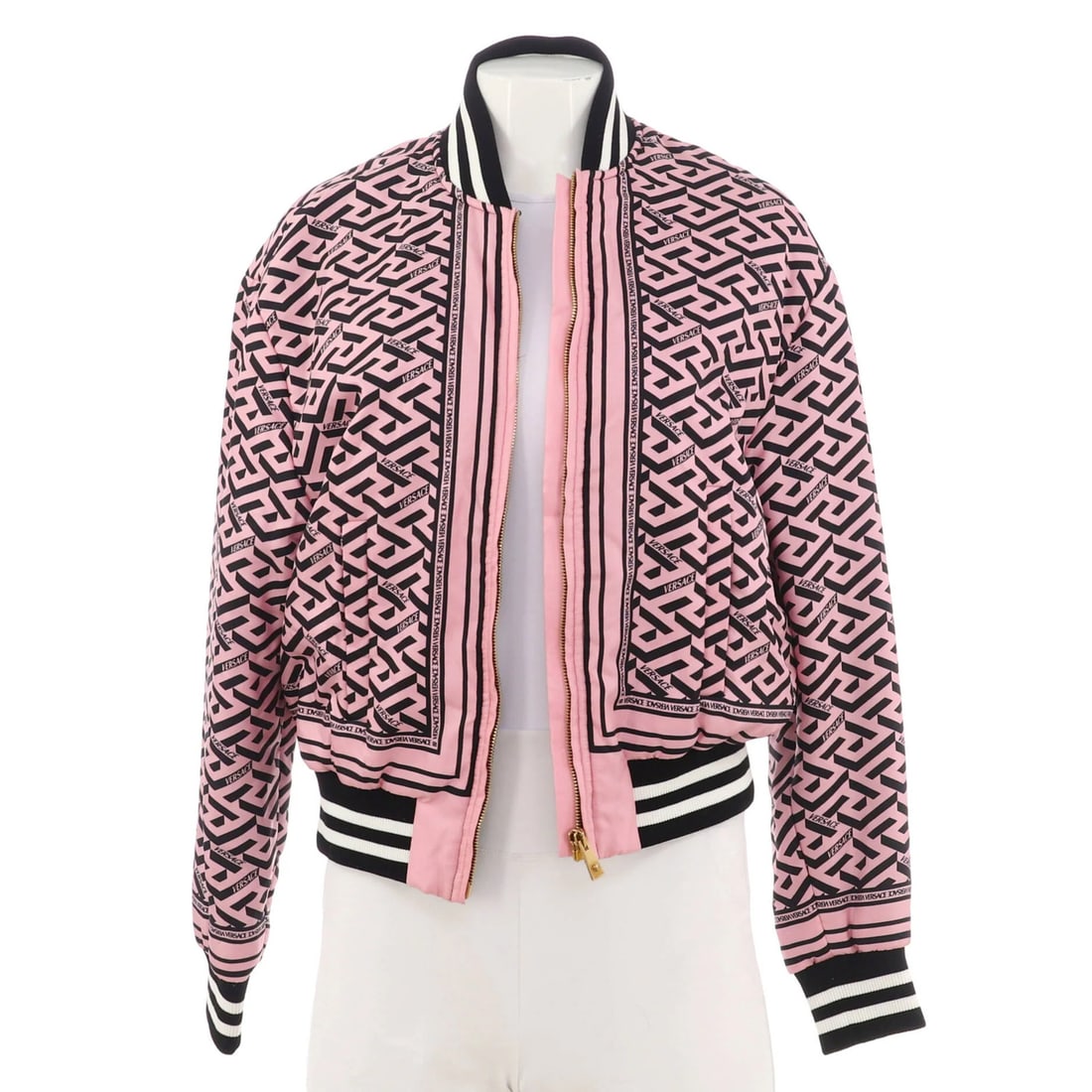 Women's Silk La Greca Bomber Jacket Versace Printed (1 of 4)