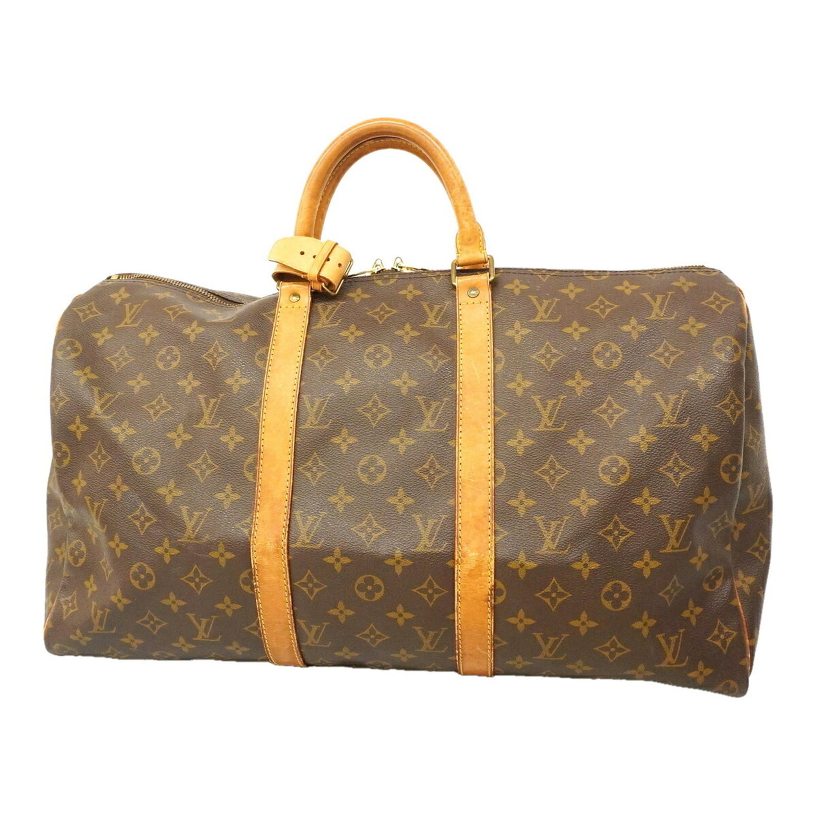 Boston Bag By Louis Vuitton: Boston Bag By Louis Vuitton Brown Louis Vuitton Boston bag with dimensions 30cm x 51cm x 22cm, perfect for everyday use. This iconic bag features the classic Louis Vuitton design, with a timeless