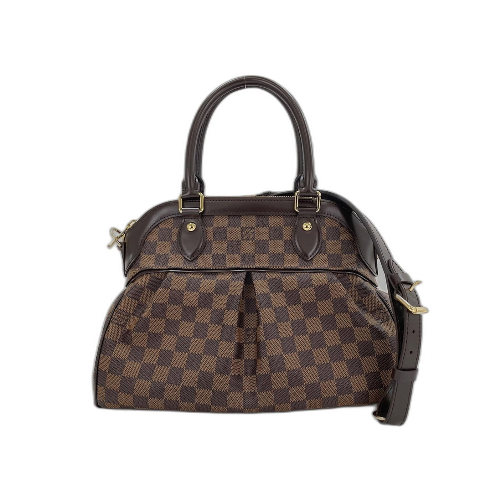 Handbag Louis Vuitton: Handbag Louis Vuitton Brown, Damier Canvas Louis Vuitton Handbag. This 24cm x 33cm x 10cm handbag features the iconic Damier pattern, a classic design element of the brand. Made from high-quality
