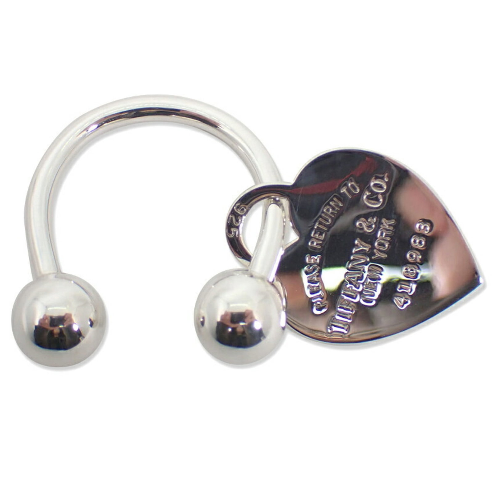 Silver Tiffany Keyring Sterling: Silver Tiffany Keyring Sterling Silver Tiffany Keyring Sterling is a beautiful sterling silver keyring with a sleek design. Made from high-quality 925 sterling silver, this keyring features a classic