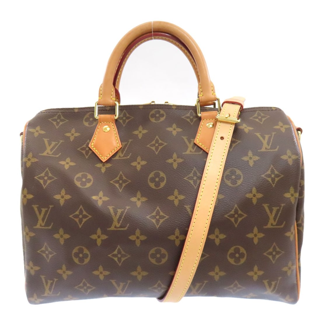 Monogram Canvas Speedy Bag M46980 Louis Vuitton 30 Boston: Monogram Canvas Speedy Bag M46980 Louis Vuitton 30 Boston Monogram canvas exterior adds a touch of classic style to this 30 Boston bag, a timeless design from LOUIS VUITTON. The brown exterior