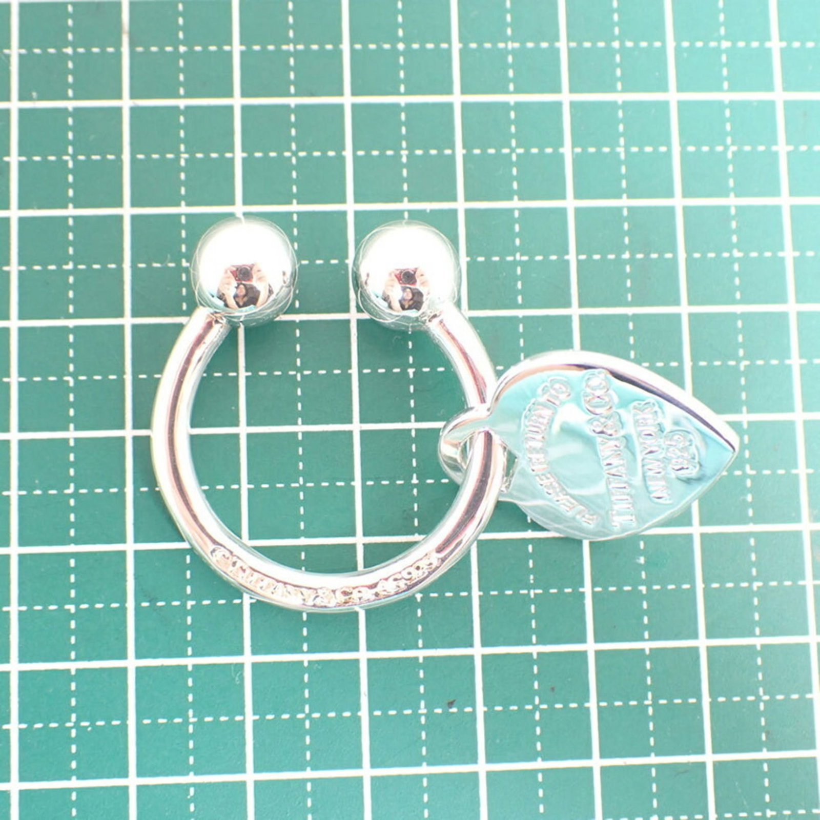 Silver Tiffany Keyring Sterling - 7