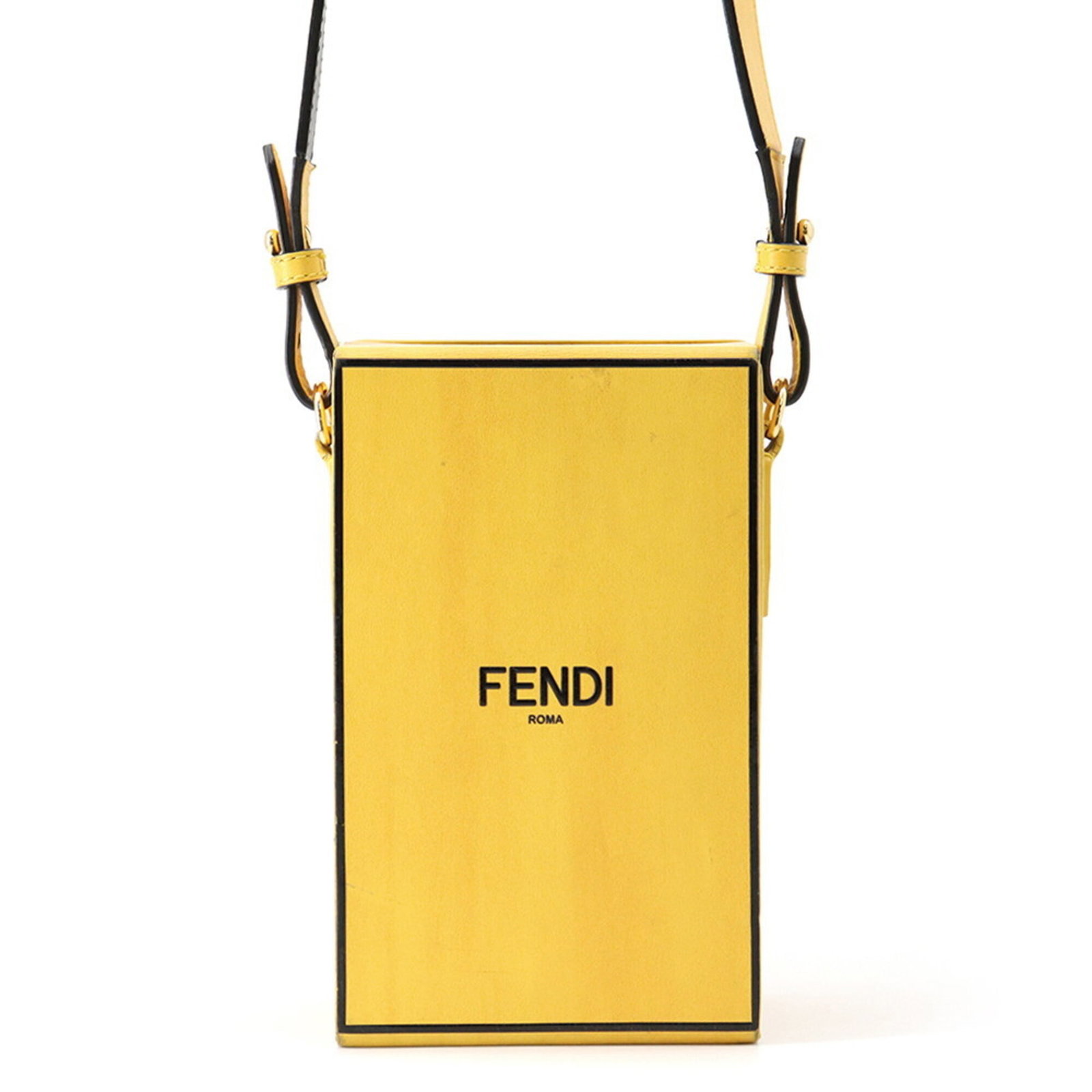 Shoulder Bag Leather: Shoulder Bag Leather Yellow Leather Shoulder Bag from Fendi, measuring 17cm x 10cm x 7cm, crafted from high-quality leather with a classic design. This stylish bag features a simple yet elegant