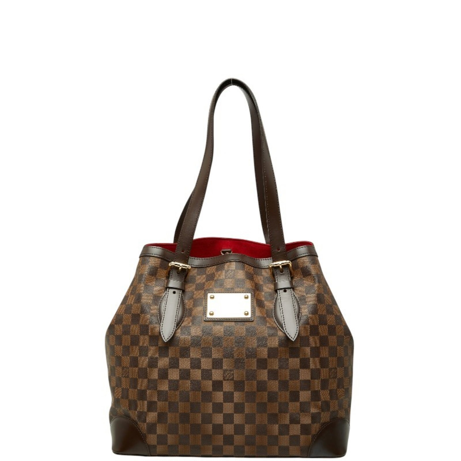 PVC Leather Tote Bag Louis Vuitton: PVC Leather Tote Bag Louis Vuitton PVC Leather Tote Bag from Louis Vuitton's Damier collection, featuring a unique blend of PVC and leather materials in a classic brown color. Measuring 33cm x 36cm x