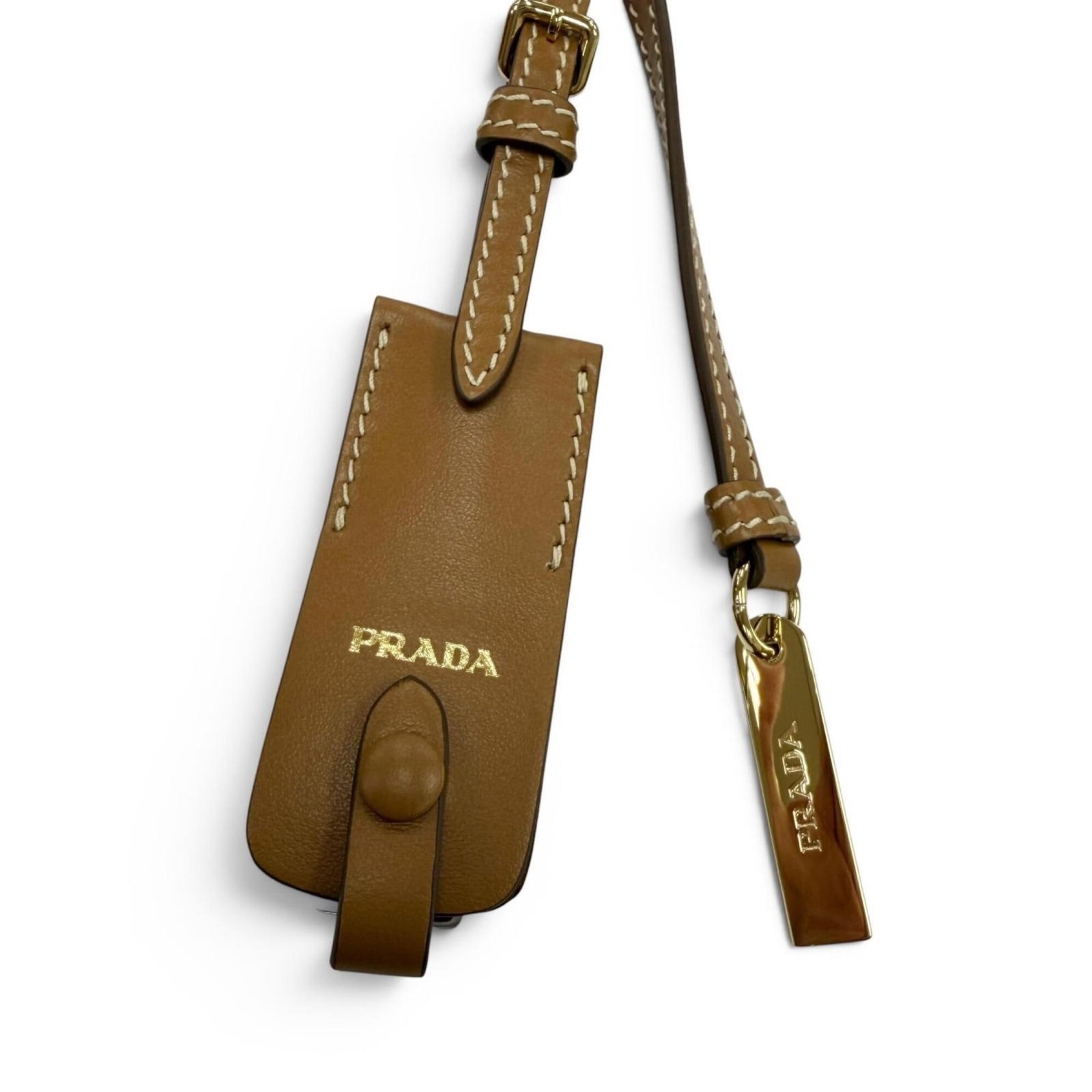 Raffia Leather Handbag Shoulder Prada - 12