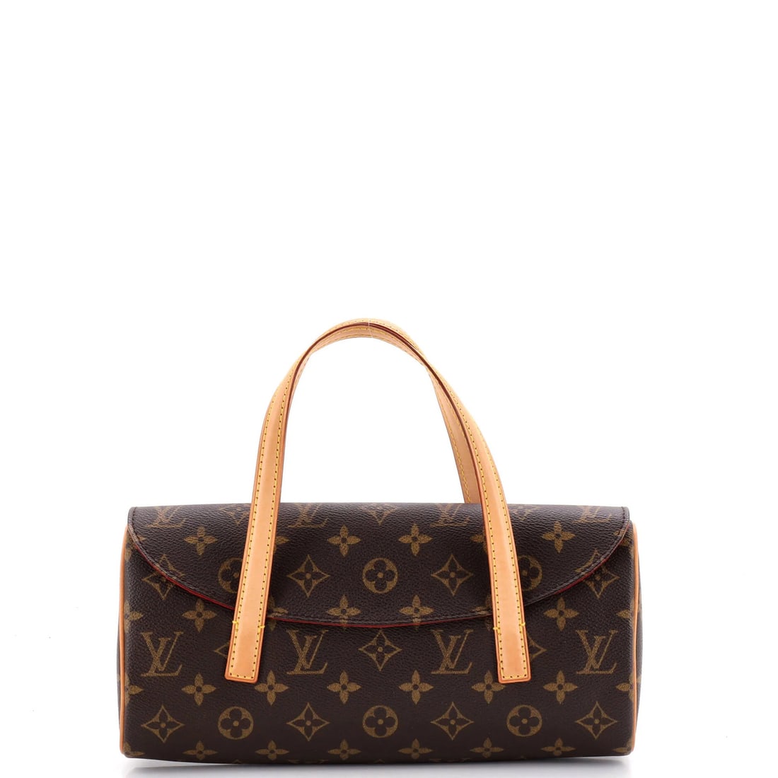 Sonatine Handbag Monogram Canvas by Louis Vuitton: Sonatine Handbag Monogram Canvas by Louis Vuitton The Sonatine Handbag Monogram Canvas by Louis Vuitton boasts a classic design with a timeless appeal. Featuring a rich brown exterior with a subtle ca