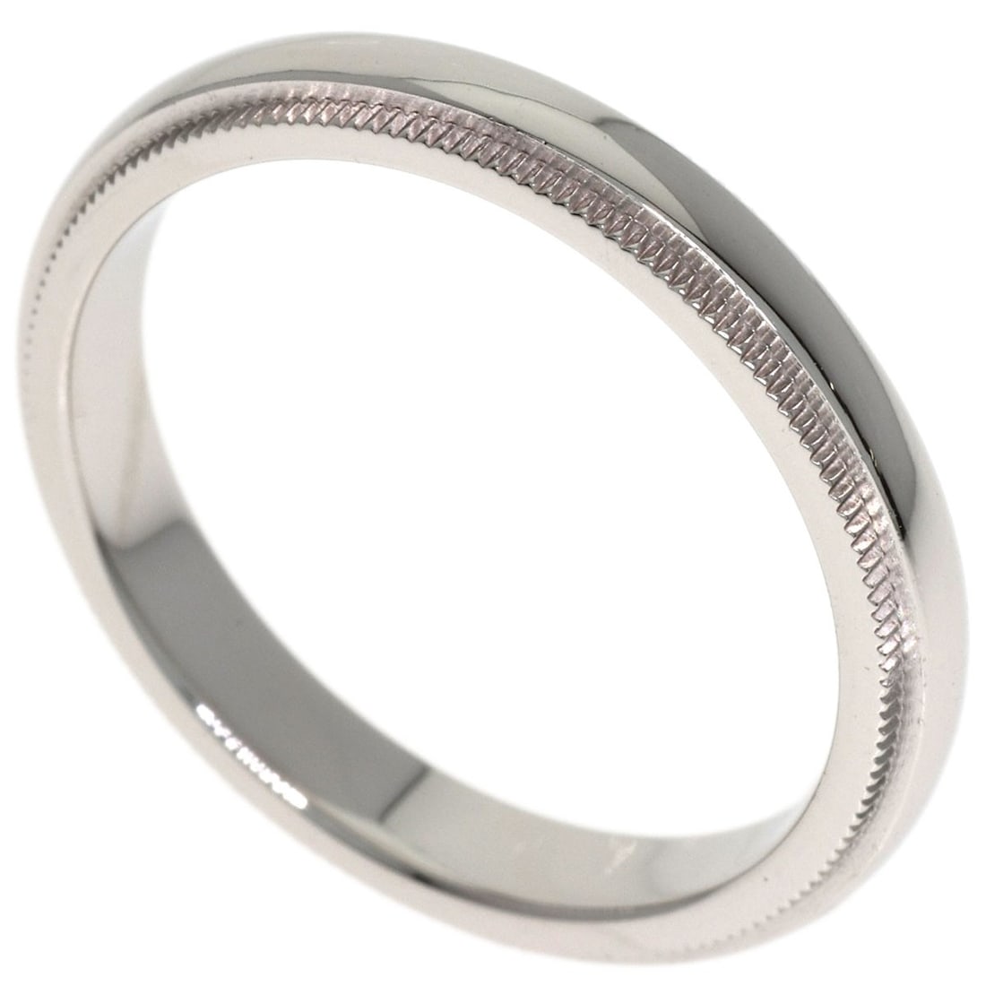 Tiffany&Co. Milgrain Ring Platinum Pt950: Tiffany&Co. Milgrain Ring Platinum Pt950 Platinum Pt950 Tiffany&Co. Milgrain Ring in Silver, featuring a signature, is a stunning piece of jewelry. Made from 950 platinum, this ring boasts a classic
