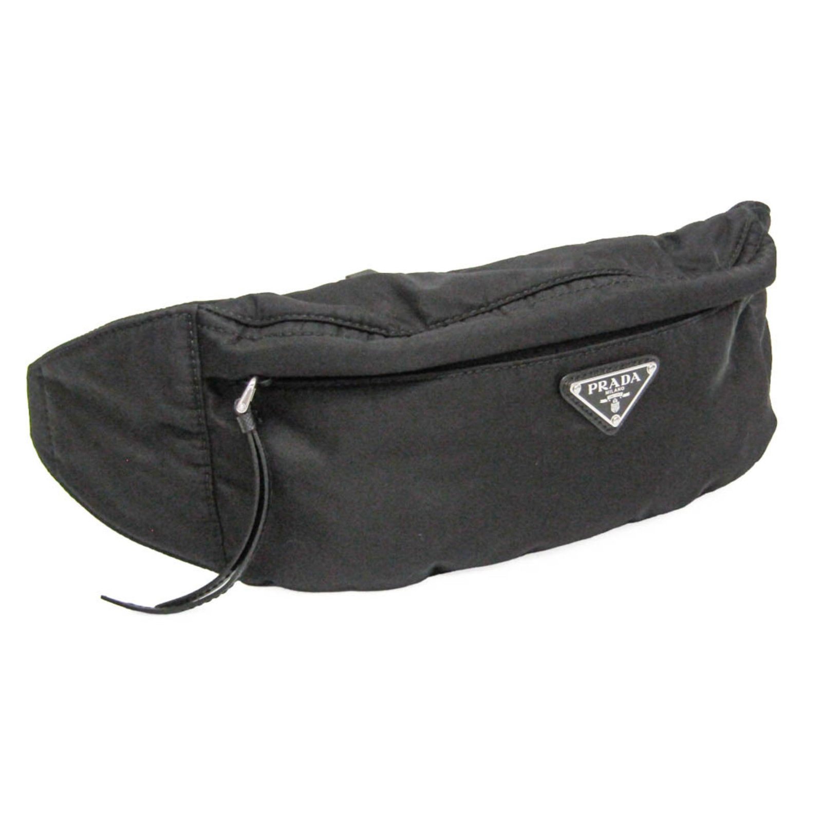 Nylon Sling Bag Fanny Pack Prada: Nylon Sling Bag Fanny Pack Prada Prada's Re-Nylon Waist Pouch is a sleek and versatile nylon fanny pack, crafted from durable materials and featuring a sturdy zipper closure. Measuring 12cm x 25cm x