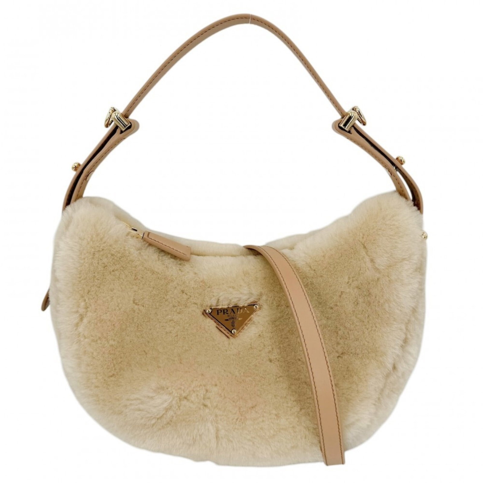 Prada Handbag Shoulder Bag Faux Fur (1 of 7)