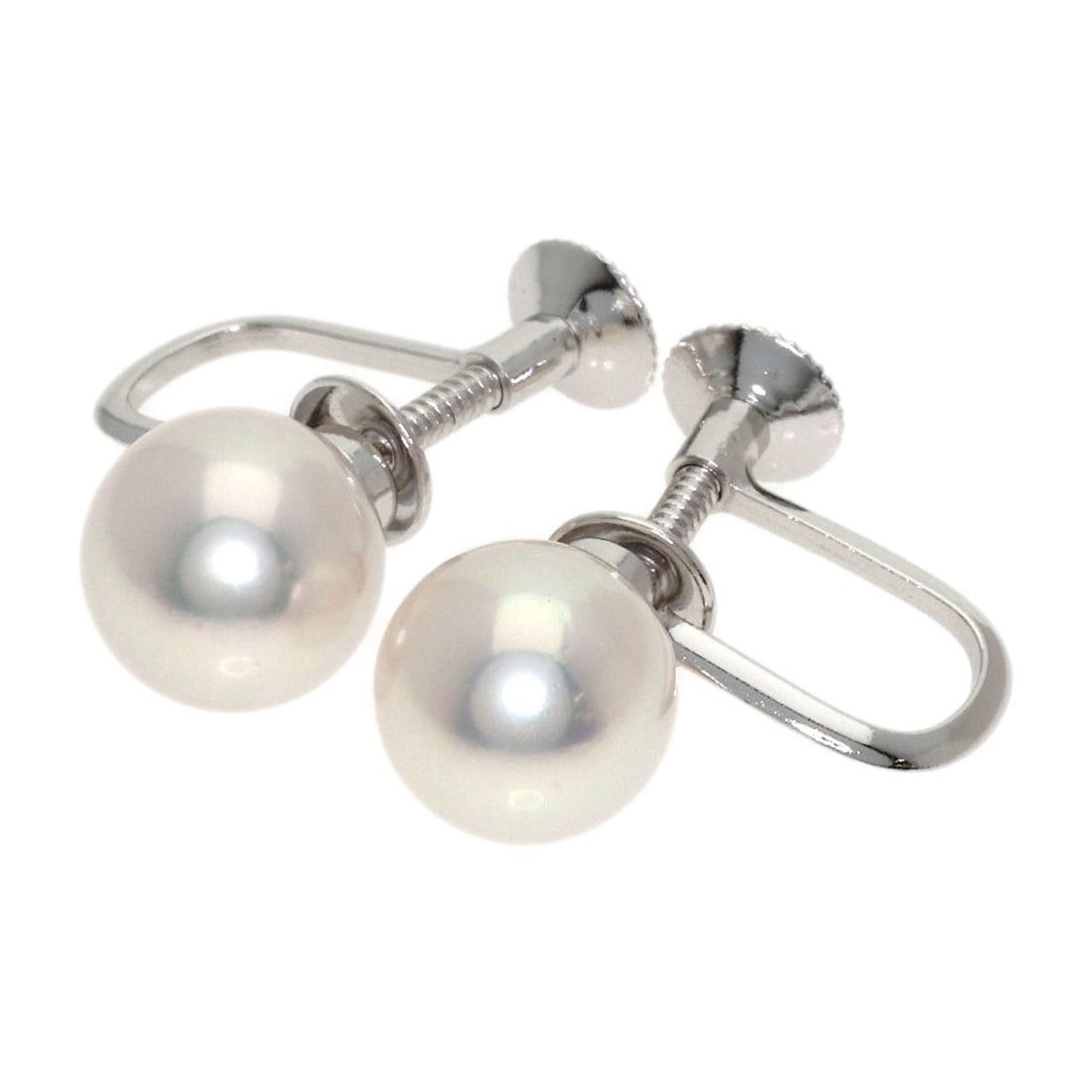Pearl K14 White Gold Earring Tasaki: Pearl K14 White Gold Earring Tasaki K14 White Gold Earring Tasaki boasts a sleek silver exterior and features a stunning pearl main stone set in a high-quality K14WG metal. The elegant design makes it