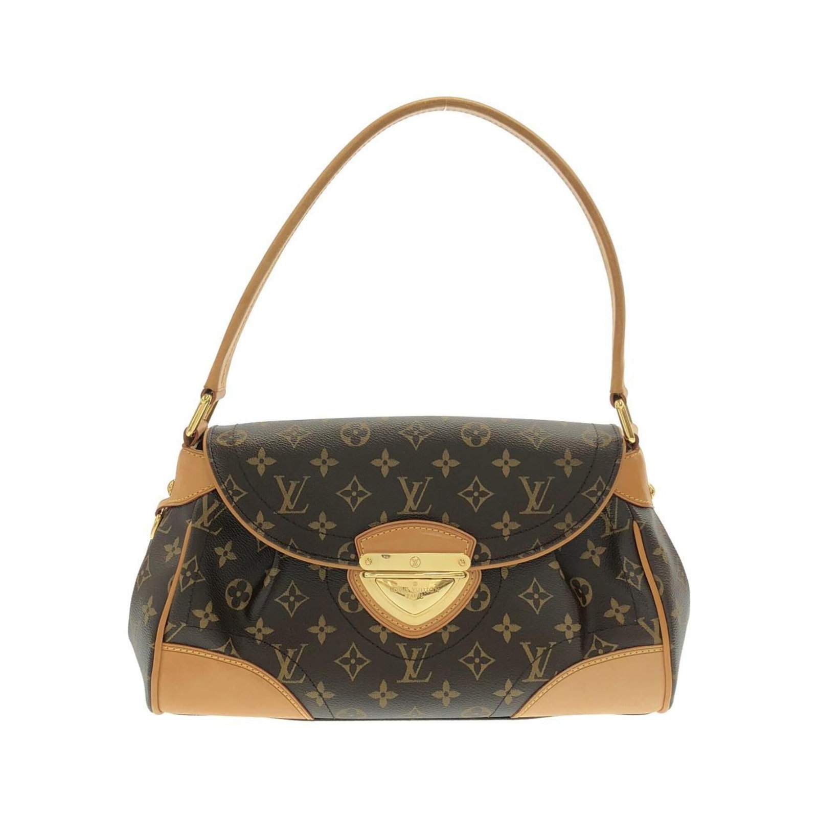 Shoulder Bag Monogram Louis Vuitton: Shoulder Bag Monogram Louis Vuitton Monogrammed with gold hardware, this Louis Vuitton shoulder bag boasts a classic design with a timeless monogram pattern in marron. Measuring 18.5cm x 33cm x 12cm,