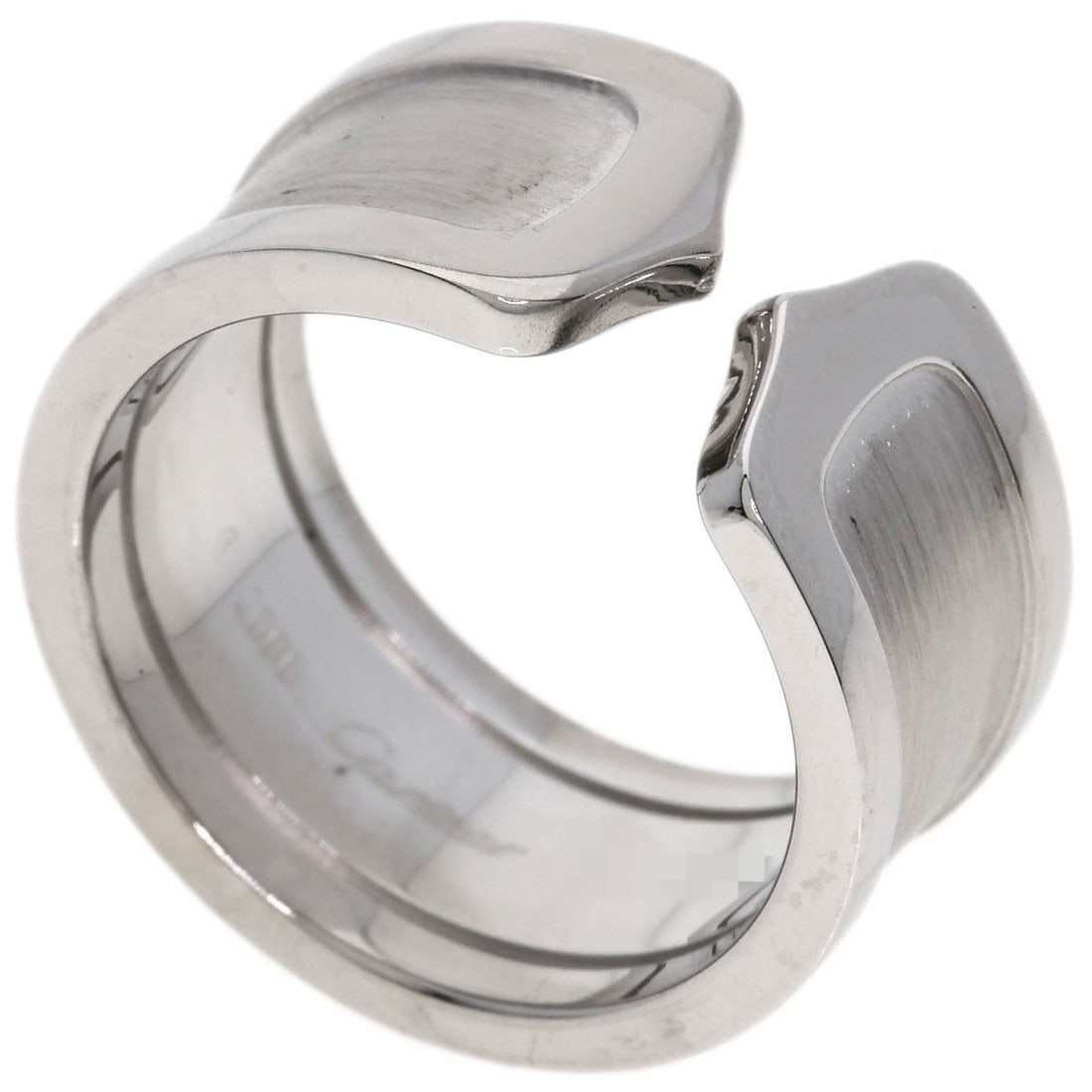 Cartier C2 Ring White Gold K18 # 53 Ring: Cartier C2 Ring White Gold K18 # 53 Ring Cartier C2 Ring White Gold K18 # 53 features a sleek design with a silver metal exterior, set in K18 white gold. This ring is available in a size 6.5(US) and