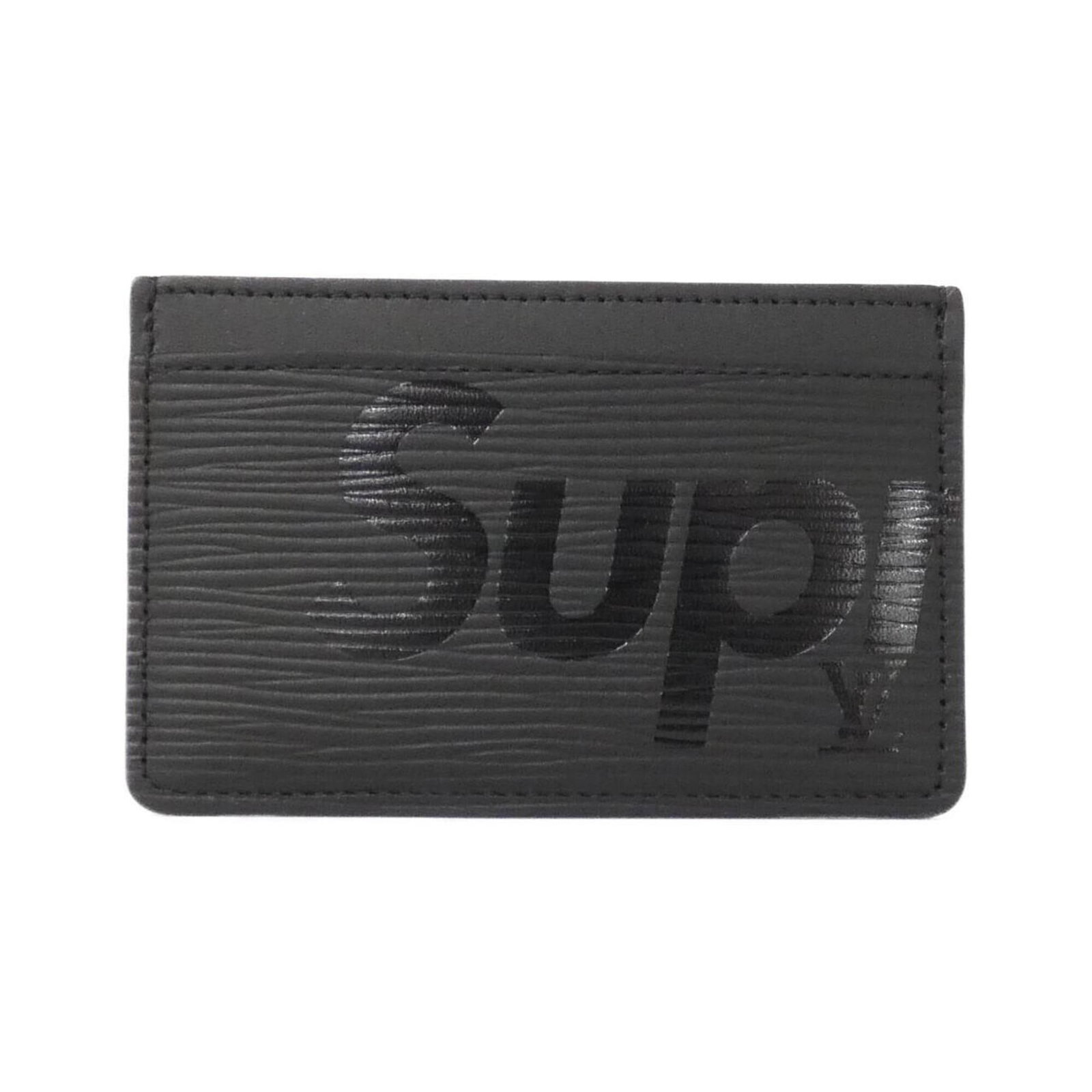 Card Case Leather Louis Vuitton: Card Case Leather Louis Vuitton Card Case Leather Louis Vuitton is made from high-quality calf leather. It features a classic design with a signature black color. The compact size of 7cm x 11cm /