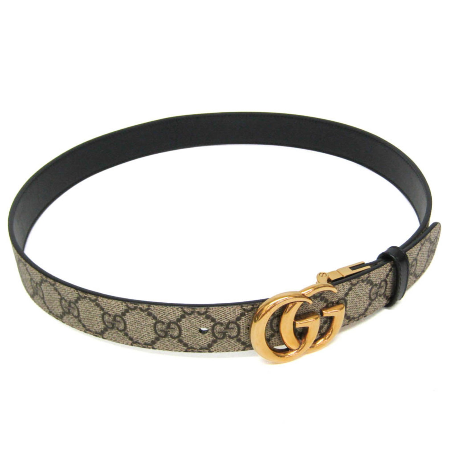 Standard Belt Gucci: Standard Belt Gucci Standard Gucci Belt with GG Emblem, featuring reversible design and adjustable length. Made from PVC and leather, this belt boasts a classic style with a 3cm wide strap and 4cm x