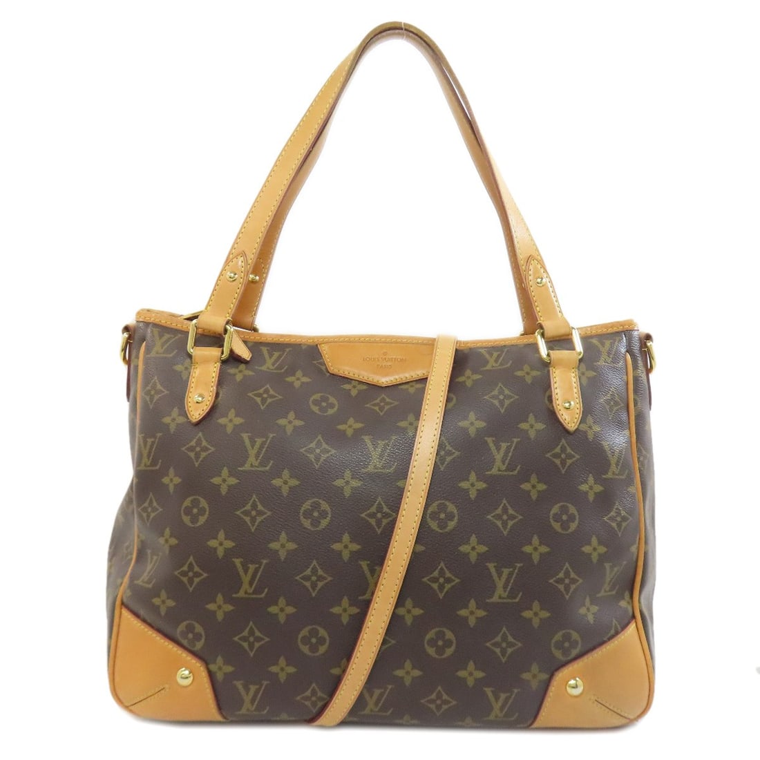 Canvas Tote Bag Monogram Louis Vuitton M41232 Estrela Mm: Canvas Tote Bag Monogram Louis Vuitton M41232 Estrela Mm Monogram canvas exterior in brown, a classic design element of Louis Vuitton's iconic style. This tote bag features the signature M41232