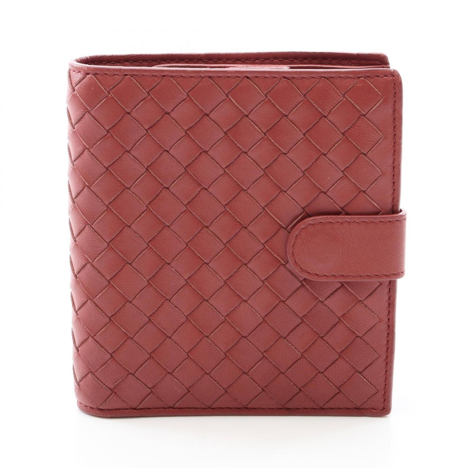 Intrecciato Wallet Bi Fold Bottega: Intrecciato Wallet Bi Fold Bottega Intrecciato Wallet Bi Fold Bottega - A stylish and sophisticated accessory, this bi-fold wallet features the iconic Intrecciato woven leather design in a rich