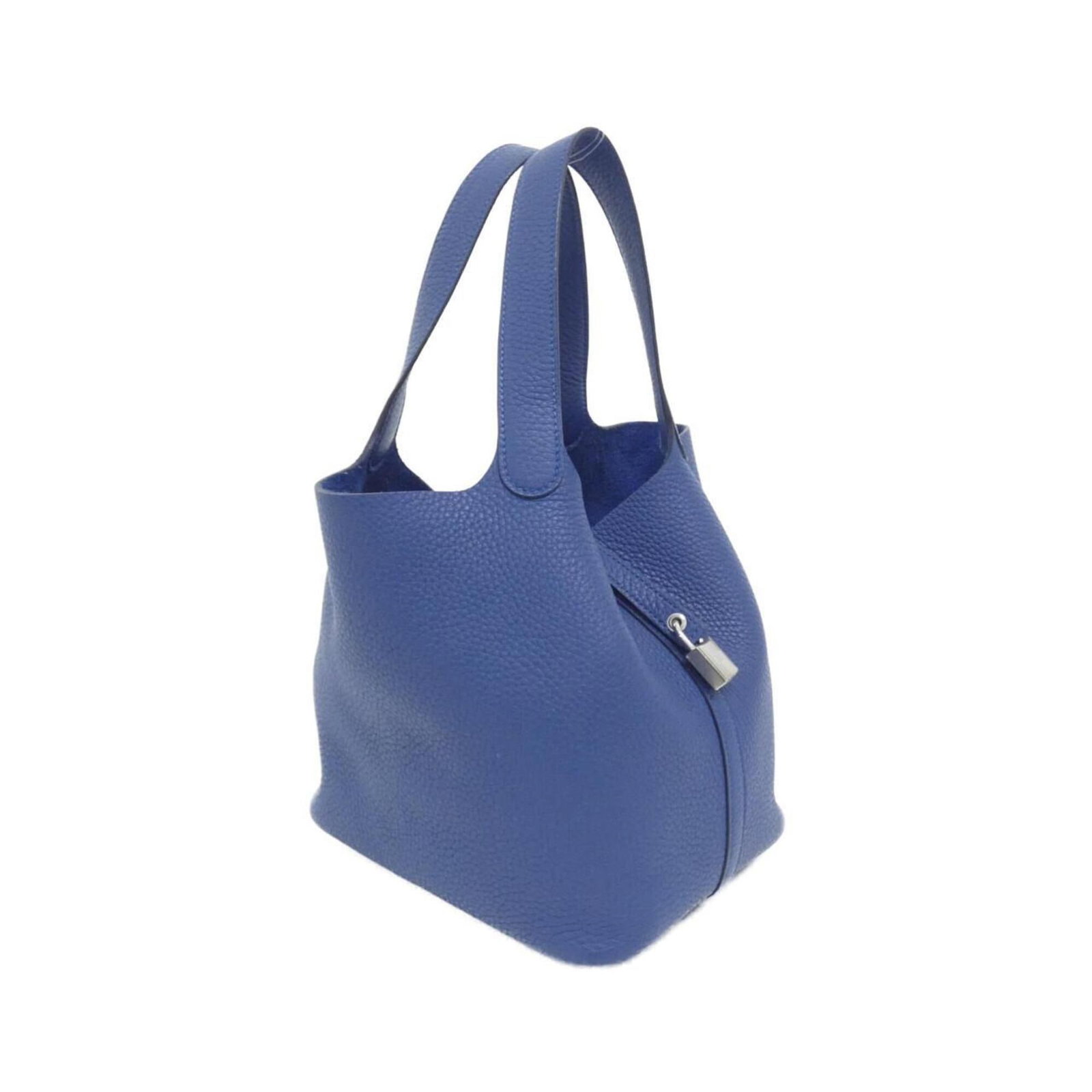 Clemence Leather Handbag Taurillon Hermes: Clemence Leather Handbag Taurillon Hermes Taurillon clemence leather gives this handbag a distinctive, luxurious look and feel. The blue color and silver hardware add a touch of sophistication, while