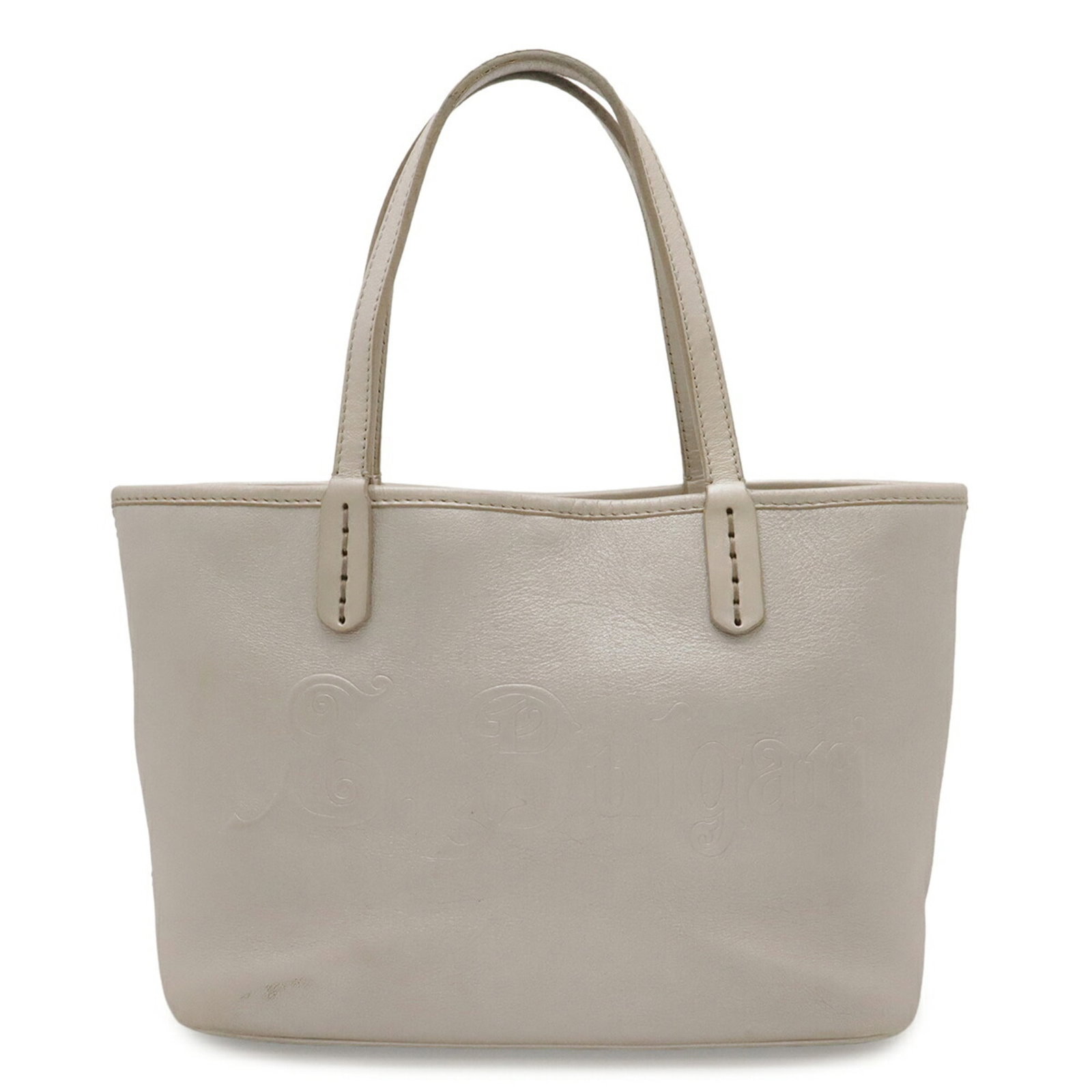 Handbag Bvlgari Leather Tote Bag: Handbag Bvlgari Leather Tote Bag Champagne and silver tones perfectly complement this luxurious Bvlgari leather tote bag, crafted from high-quality leather. Measuring 21cm x 28cm x 13cm, it offers a