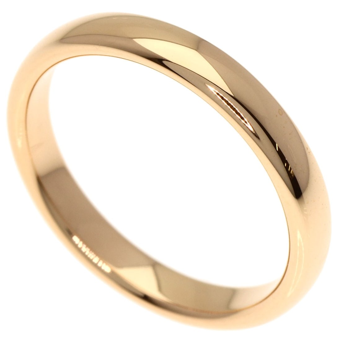 Tiffany and Co Wedding Band K18 Pink Gold: Tiffany and Co Wedding Band K18 Pink Gold K18 Pink Gold Tiffany and Co Wedding Band - A timeless piece of elegance, this 5.25 US ring features the iconic Tiffany and Co brand, crafted from 18k pink