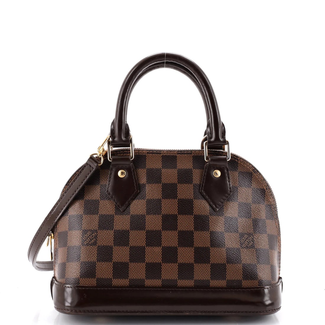 Louis Vuitton Alma Handbag Damier BB: Louis Vuitton Alma Handbag Damier BB The Louis Vuitton Alma Handbag Damier BB boasts a classic design with a timeless Damier BB pattern, perfectly captured on its canvas-coated exterior in rich