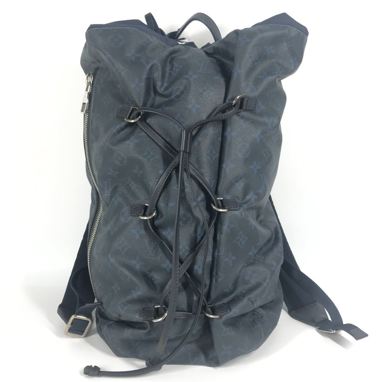 Vuitton Louis Backpack Monogram Cobalt: Vuitton Louis Backpack Monogram Cobalt Monogram Cobalt Vuitton Louis Backpack - A stylish and iconic design from Louis Vuitton, featuring the signature monogram pattern in cobalt blue and navy. This
