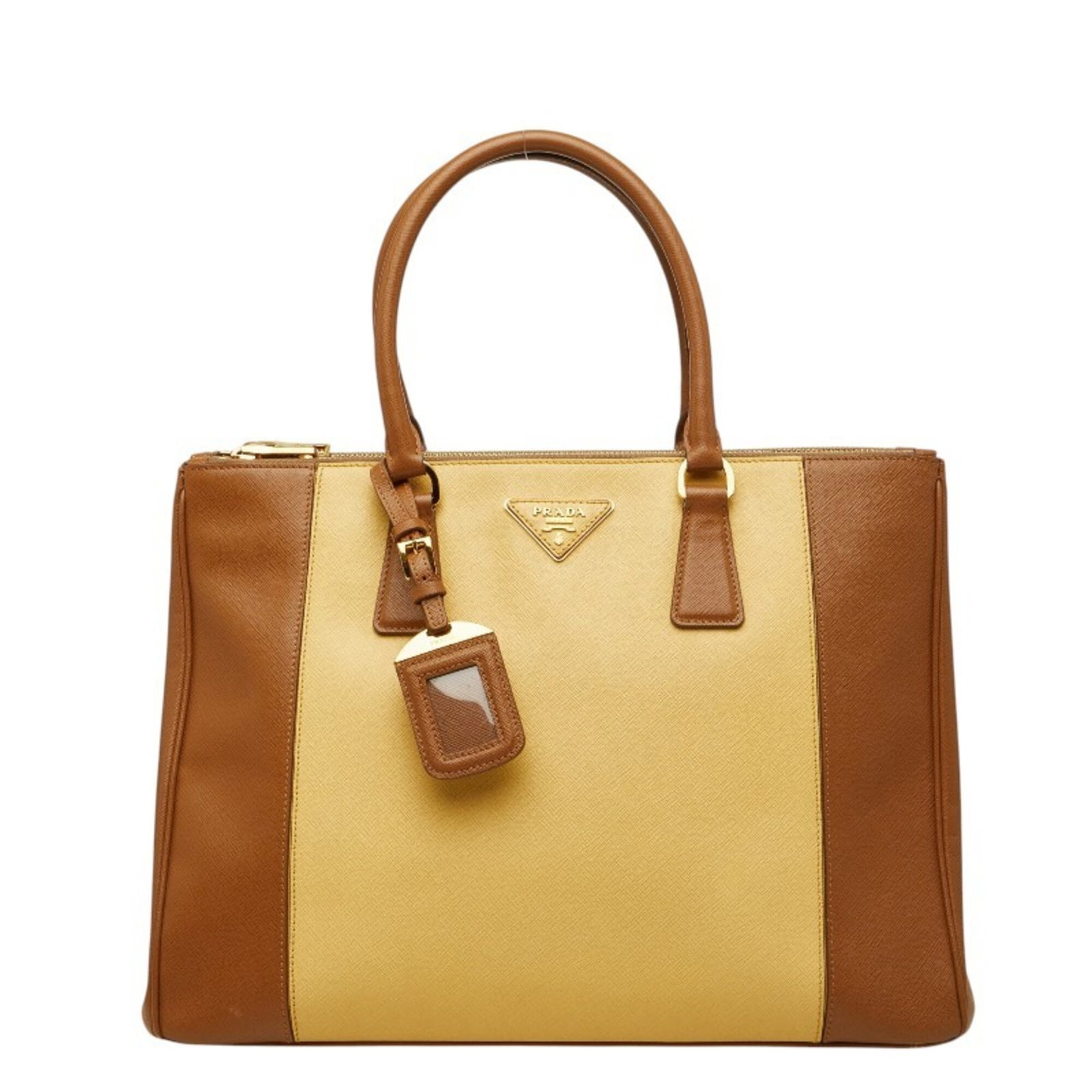 Handbag Tote Leather Bag: Handbag Tote Leather Bag Saffiano leather construction gives this Prada tote bag its distinctive durability and style. The open closure and spacious interior make it a versatile and practical choice