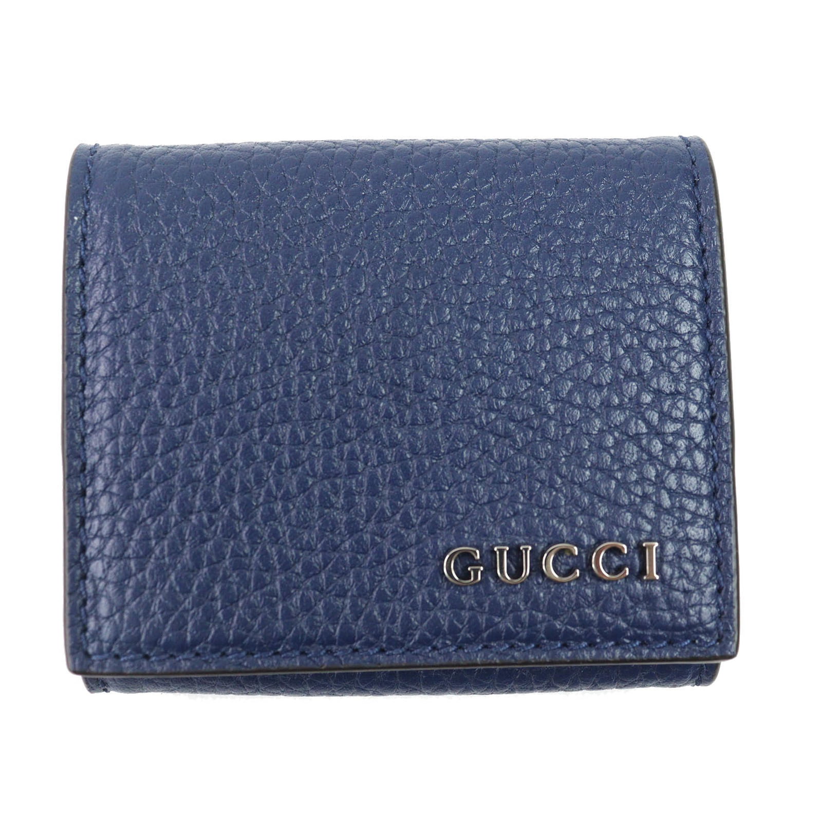 Coin purse leather case Gucci: Coin purse leather case Gucci This Gucci leather coin purse case features a classic design with a snap fastener closure. Made from high-quality leather, it measures 7.3cm x 8cm and comes with a box