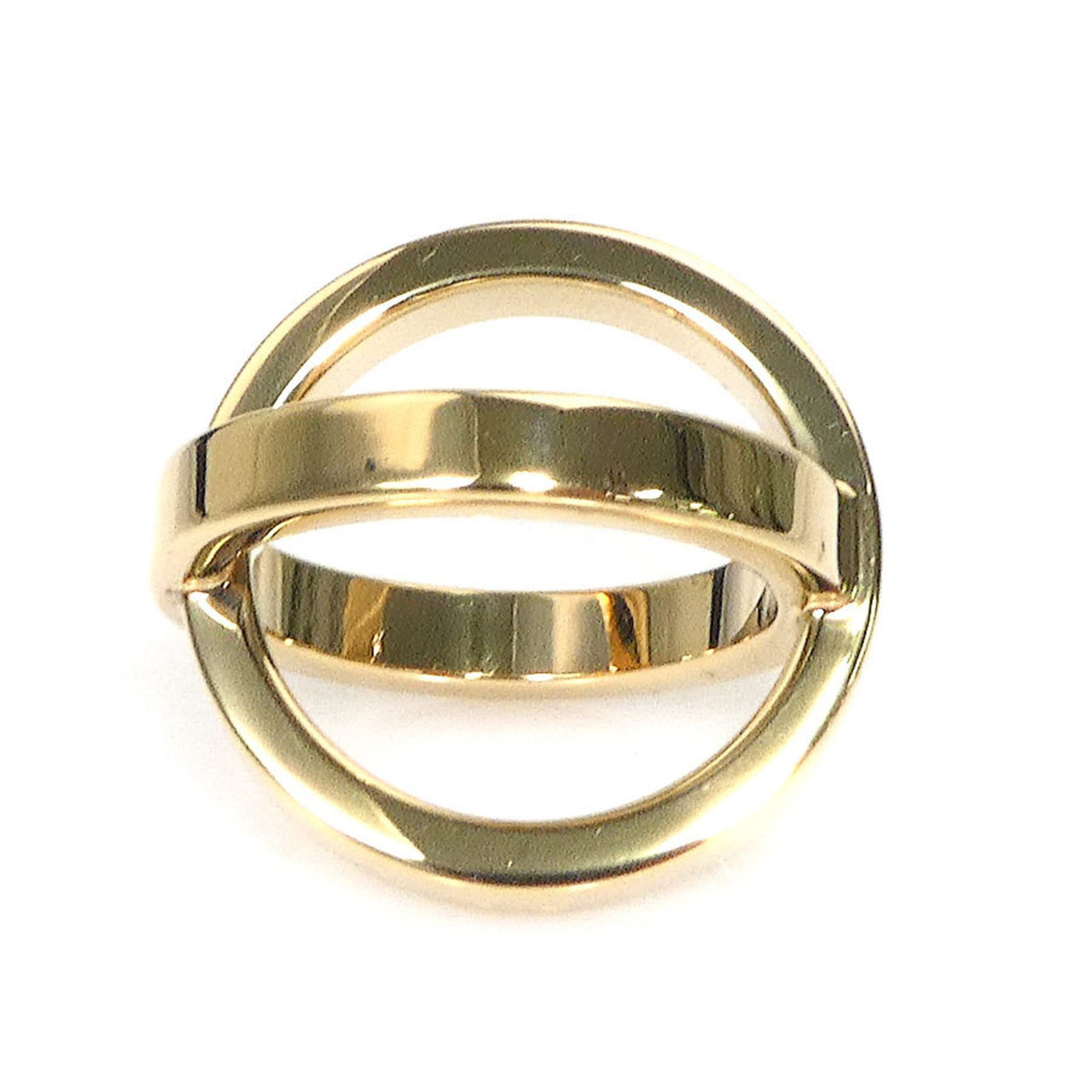 Ring Scarf Metal Hermes: Ring Scarf Metal Hermes Ring Scarf Metal Hermes is a gold metal accessory featuring a scarf design, packaged in a box. This item bears a signature and is a type of scarf ring. It is made of metal and