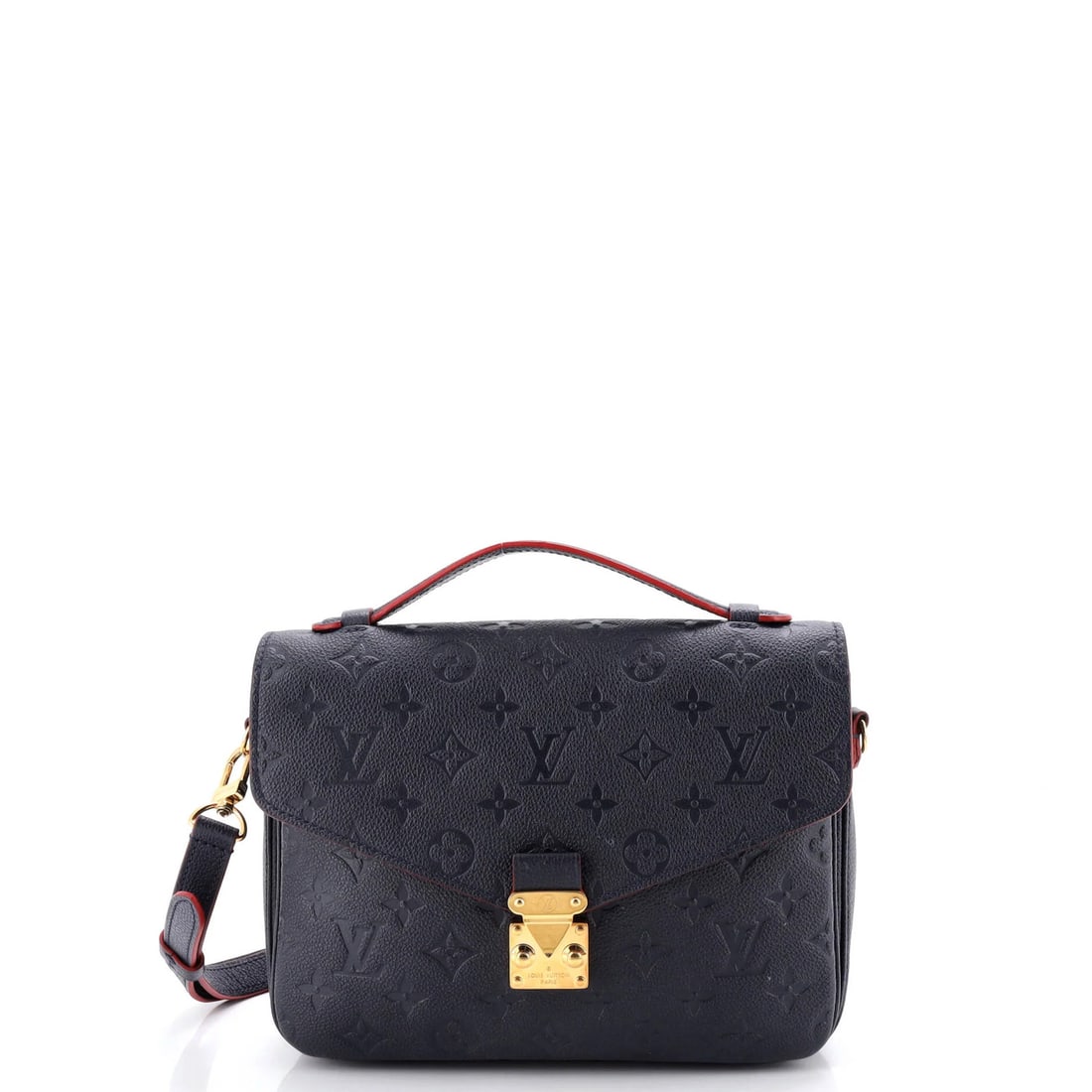 Empreinte Leather Pochette Monogram Vuitton Louis: Empreinte Leather Pochette Monogram Vuitton Louis Blue Empreinte Leather Pochette Monogram Vuitton Louis features a unique blend of style and subtle wear. The exterior boasts a classic Louis Vuitton