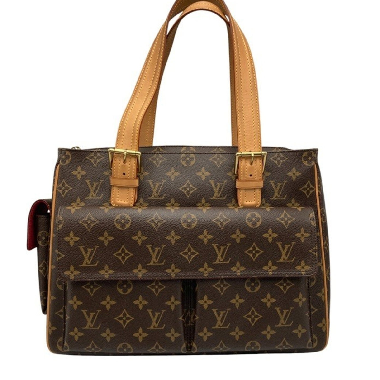 Louis Vuitton Handbag Pvc Leather: Louis Vuitton Handbag Pvc Leather Louis Vuitton Handbag Pvc Leather is made from a combination of PVC and leather, offering a unique blend of durability and style. This brown handbag measures 26cm x