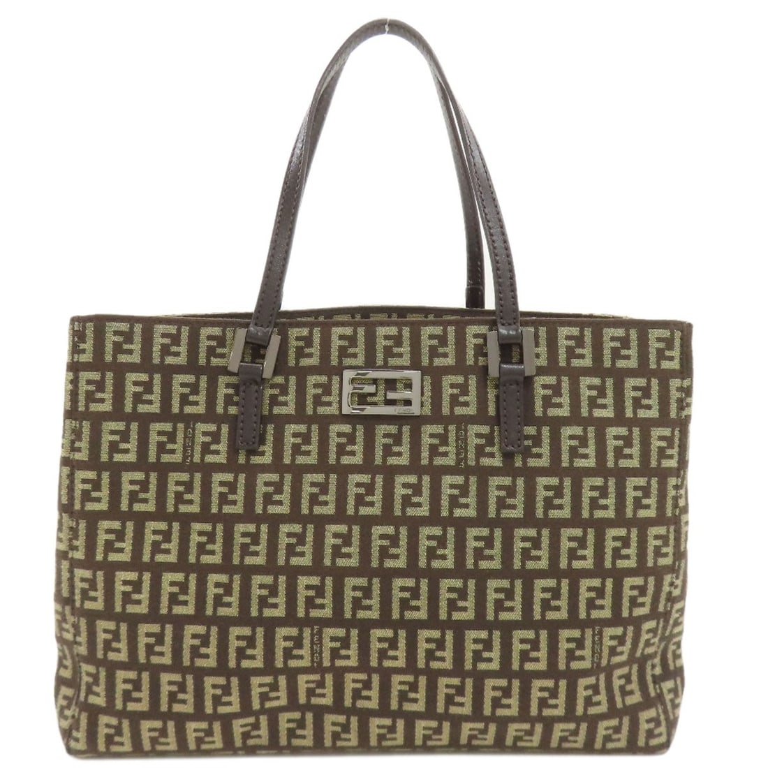 Canvas Fendi Zucchino Handbag: Canvas Fendi Zucchino Handbag Canvas Fendi Zucchino Handbag in Brown. This handbag features a canvas exterior in a rich brown color. The canvas material adds a unique touch to this stylish Fendi