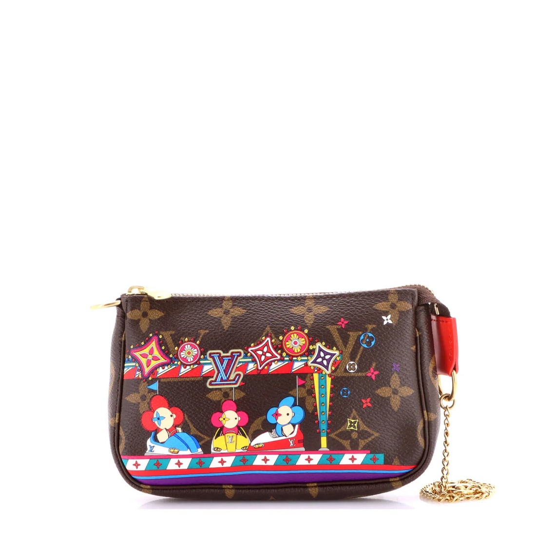 Vivienne Louis Vuitton Monogram Limited Edition Pochette Xmas Canvas Accessoires: Vivienne Louis Vuitton Monogram Limited Edition Pochette Xmas Canvas Accessoires Vivienne Louis Vuitton Monogram Limited Edition Pochette Xmas Canvas Accessoires - A stylish and compact mini clutch