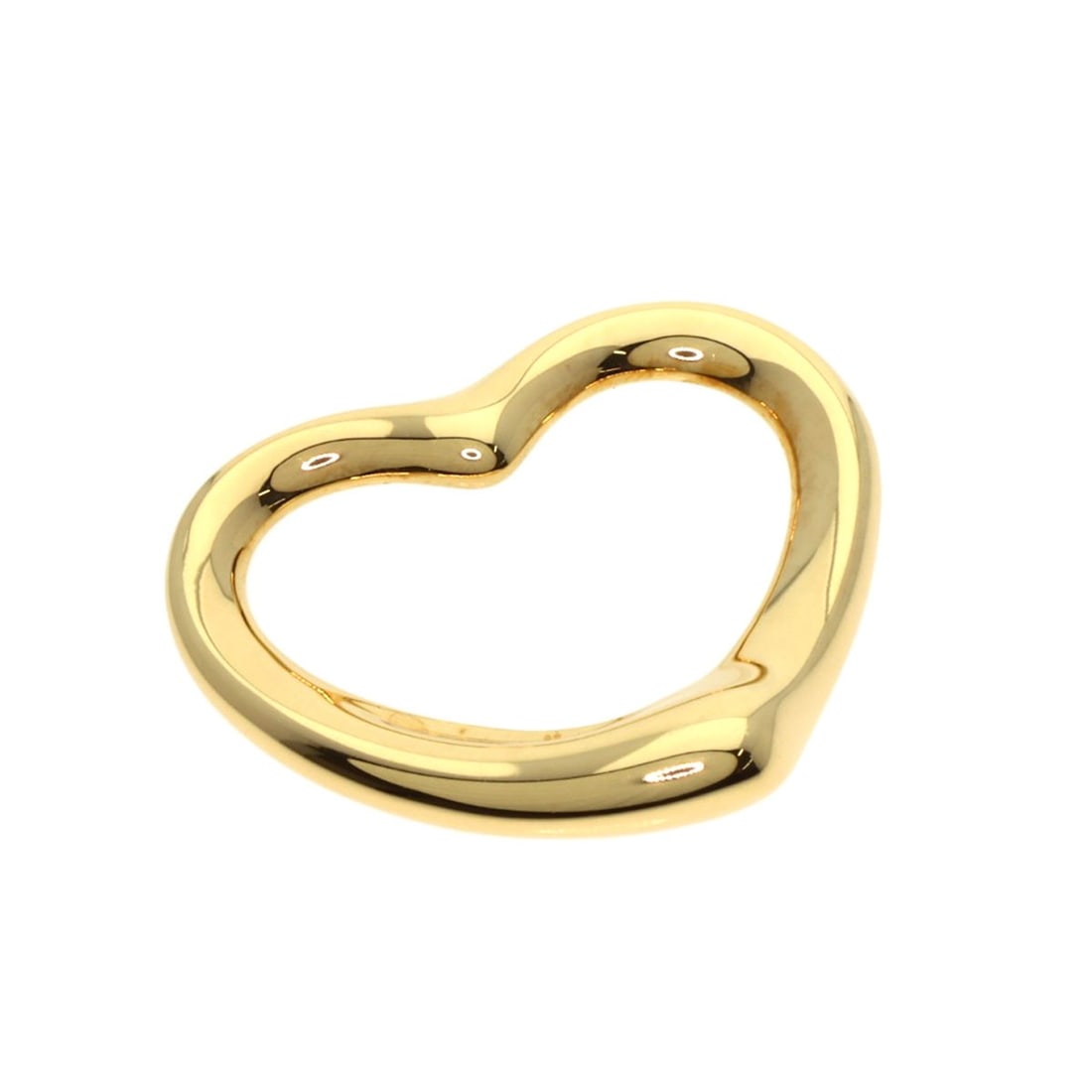 Open Heart Pendant Top Tiffany&Co. Top K18 Yellow Gold: Open Heart Pendant Top Tiffany&Co. Top K18 Yellow Gold Top Tiffany&Co. Pendant in K18 Yellow Gold. This open top pendant showcases the luxurious K18 yellow gold material, a hallmark of Tiffany&Co.'s e