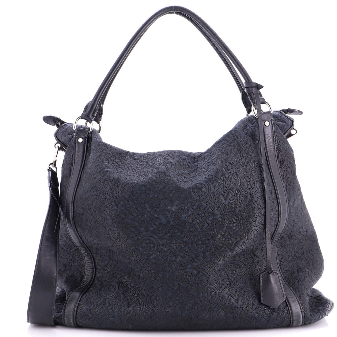 Handbag Leather Ixia Antheia Louis Vuitton GM: Handbag Leather Ixia Antheia Louis Vuitton GM Black Louis Vuitton GM Antheia Ixia Handbag with Clochette Lock, Keys, and Strap. Features a classic satchel design with heavy edge wear and corner wear o