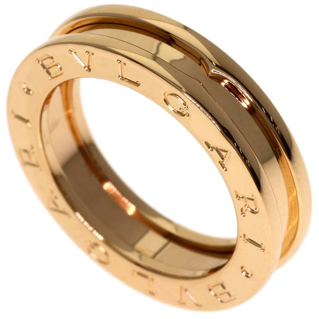Bvlgari B.Zero1 1 Band #50 Ring K18 Pink Gold: Bvlgari B.Zero1 1 Band #50 Ring K18 Pink Gold K18 Pink Gold Bvlgari B.Zero1 1 Band #50 Ring is a stunning piece featuring a signature from the renowned Italian luxury brand. This 1 band ring showcases