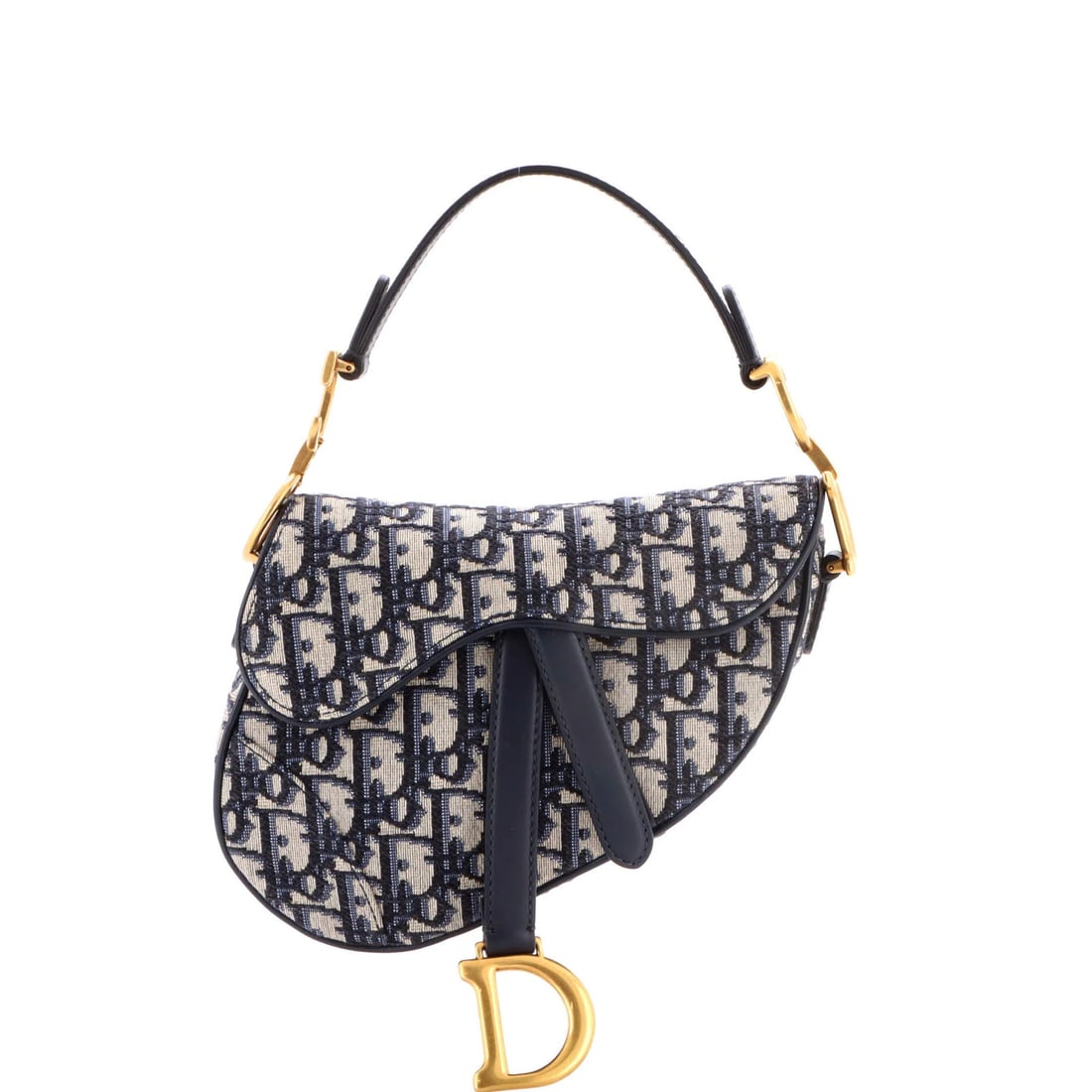 Canvas Oblique Christian Dior Saddle Mini: Canvas Oblique Christian Dior Saddle Mini Canvas Oblique Christian Dior Saddle Mini - A stylish and compact shoulder bag with a signature blue canvas exterior, featuring a classic oblique design and
