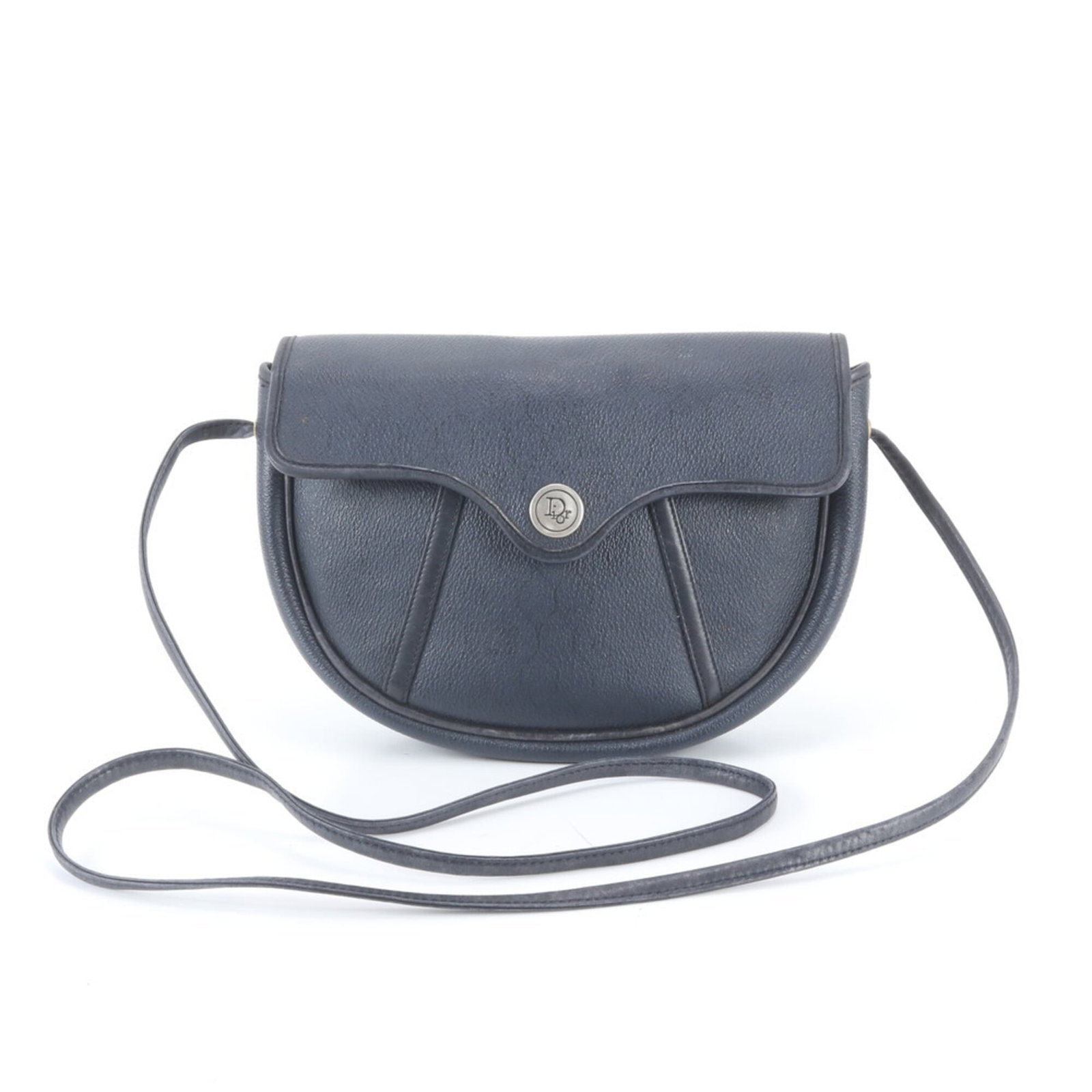 Handbag Christian Dior Leather Shoulder Tote Bag: Handbag Christian Dior Leather Shoulder Tote Bag Navy leather shoulder tote bag from Christian Dior, measuring 16cm x 15cm x 5cm. This classic design features a timeless combination of style and sophi