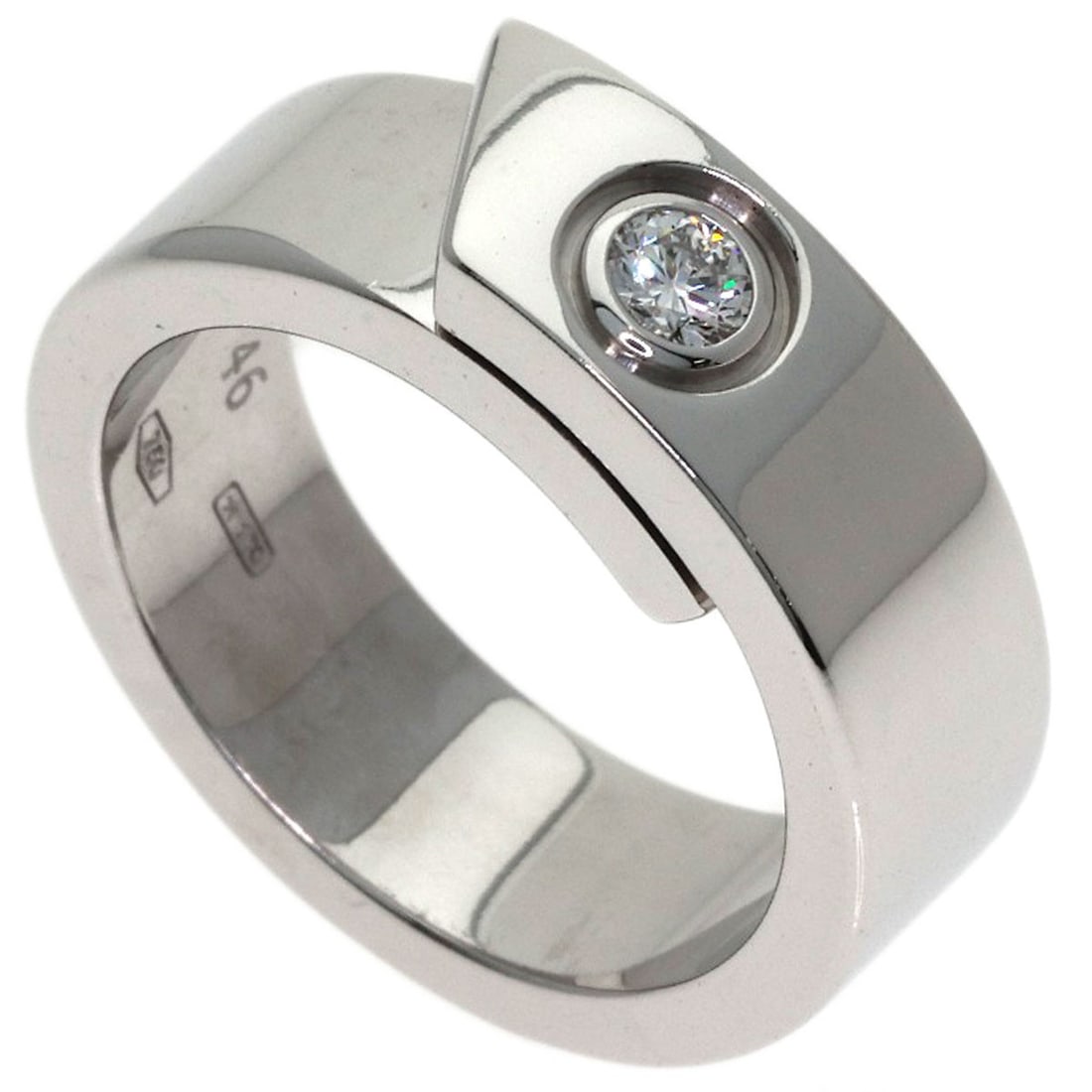Cartier Anniversary Diamond #46 Ring K18 White Gold: Cartier Anniversary Diamond #46 Ring K18 White Gold Cartier Anniversary Diamond #46 Ring K18 White Gold, a stunning piece featuring a diamond, is available. This ring boasts K18 white gold material an