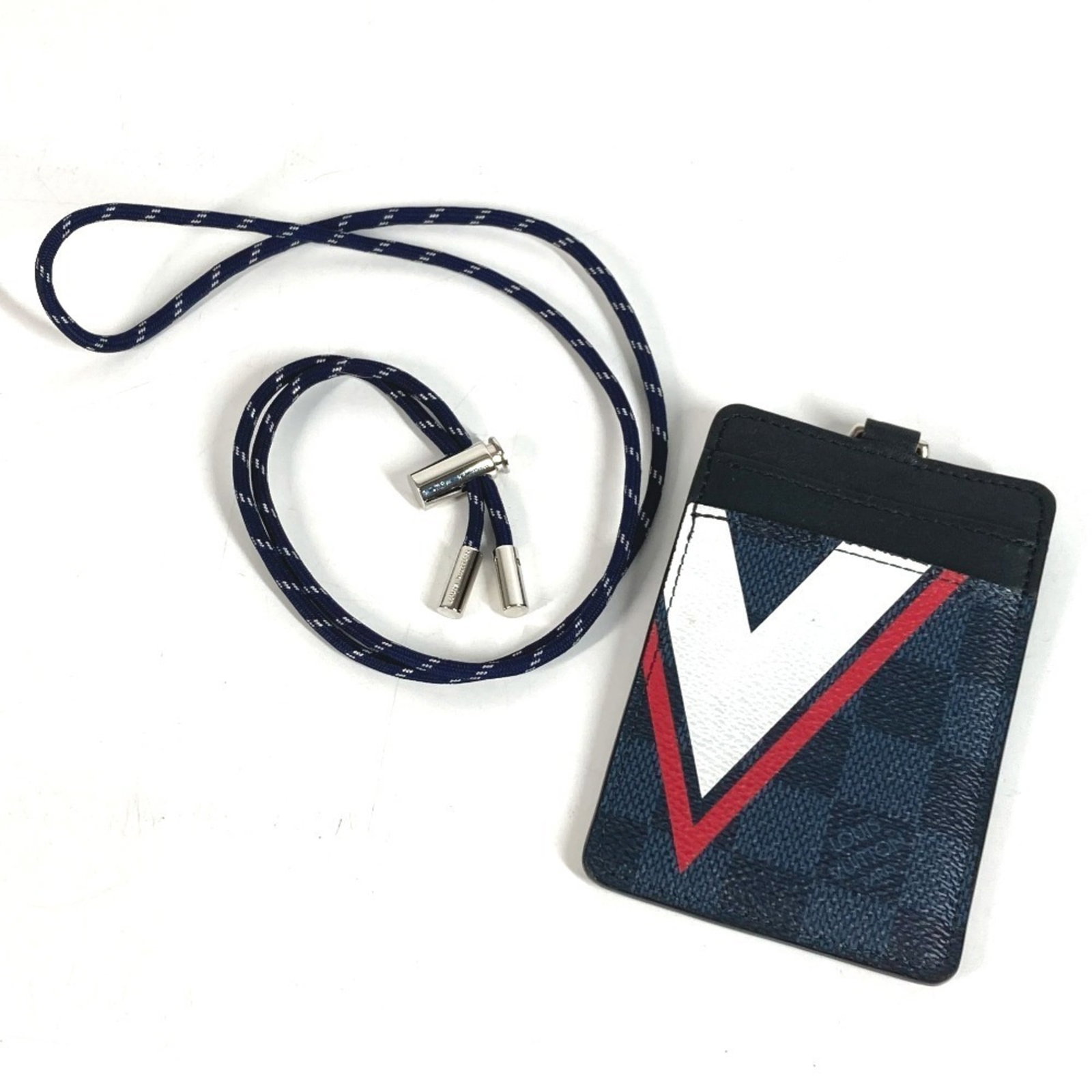 Canvas Business Card Case Louis Vuitton: Canvas Business Card Case Louis Vuitton Canvas Business Card Case Louis Vuitton is made from high-quality canvas material, a distinctive material choice for this business card case. The navy color and