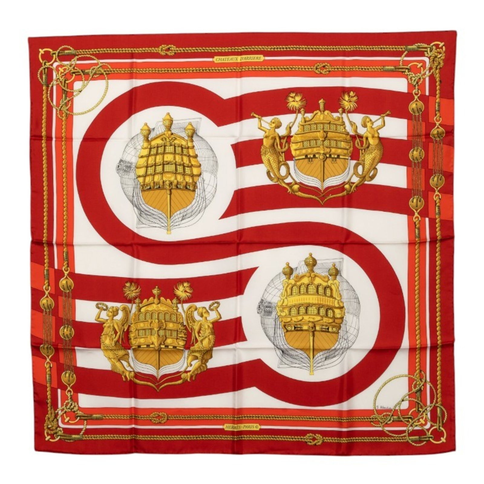 Silk Hermes Scarf: Silk Hermes Scarf Silk Hermes Scarf in vibrant red color, measuring 88cm x 90cm, crafted from high-quality silk material. This iconic scarf features a classic design, bearing a signature, and is a