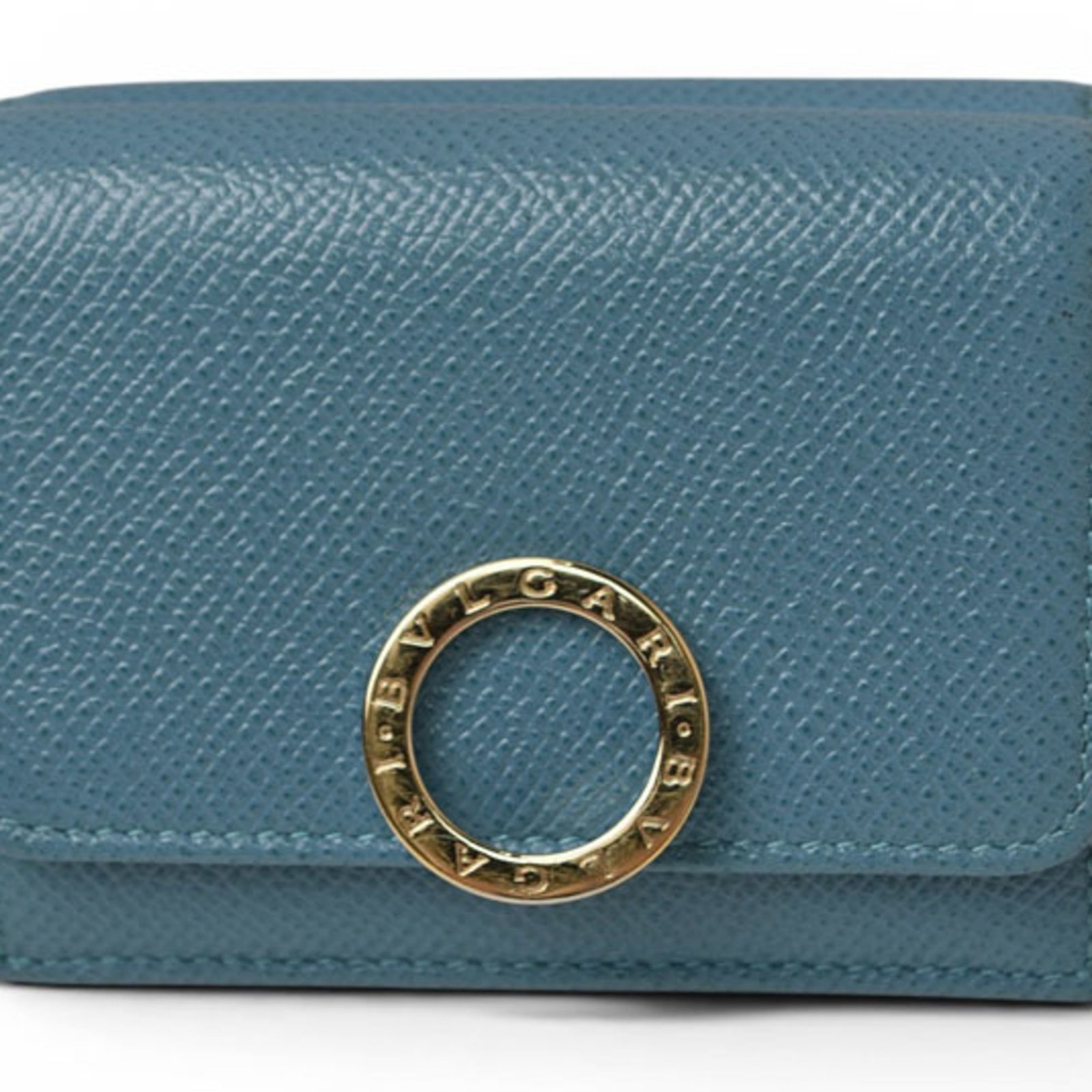 Bvlgari Wallet (Tri-Fold) Leather: Bvlgari Wallet (Tri-Fold) Leather Bvlgari's tri-fold leather wallet is a stylish and practical accessory, featuring the iconic Italian brand's signature blue and turquoise colors. Made from