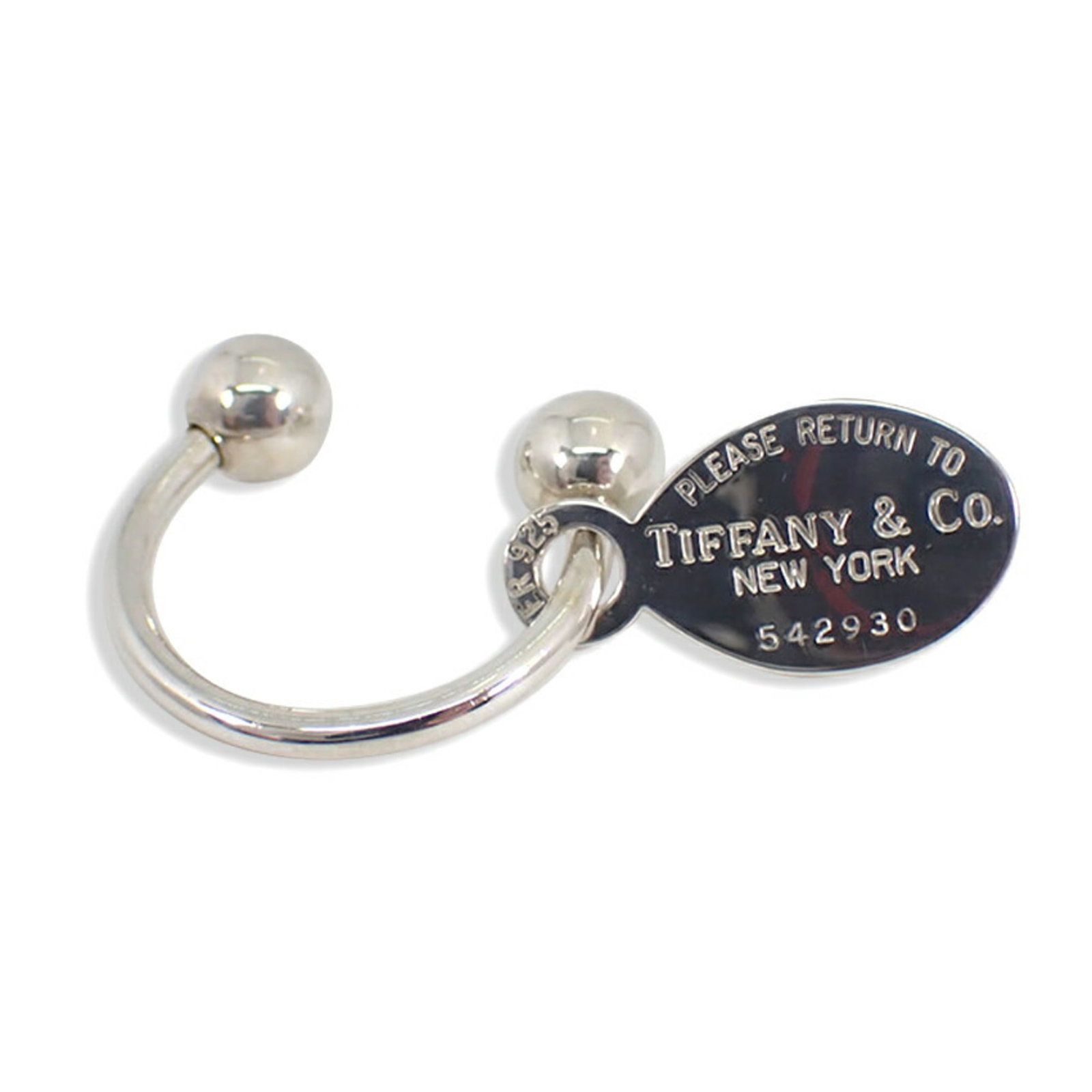 Silver Tiffany Keyring Sterling: Silver Tiffany Keyring Sterling Sterling silver 925, this Tiffany keyring is a beautiful accessory for everyday use. Made from high-quality sterling silver, it features a sleek design that adds a